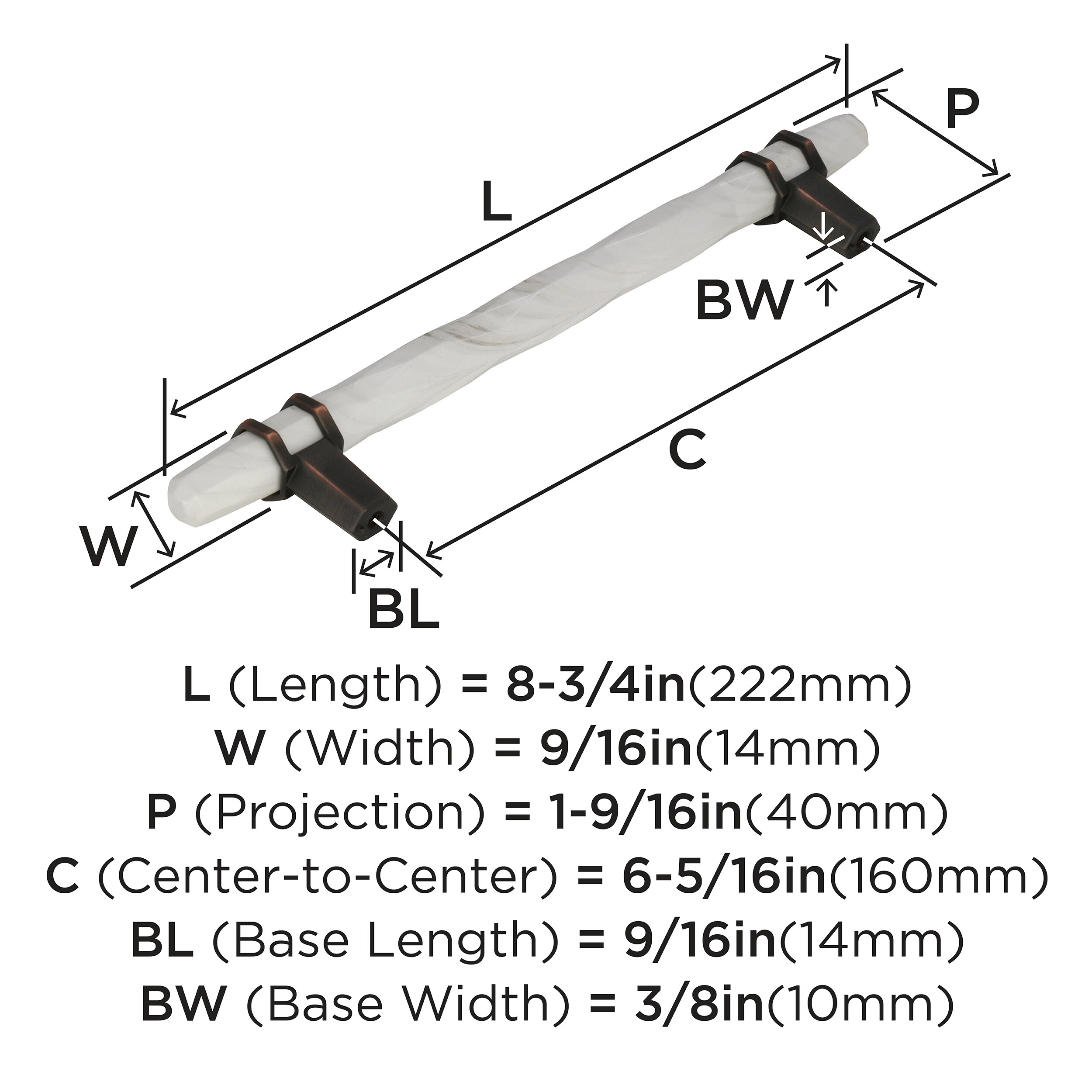 Amerock BP36650MWORB Cabinet-Pulls - View #4