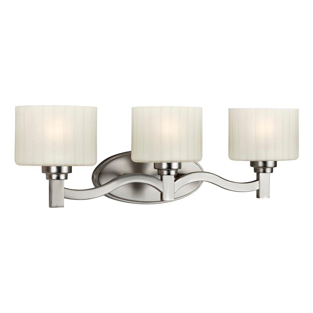  LW-FT510900 24-in 3-Light Brushed Nickel Transitional Vanity Light