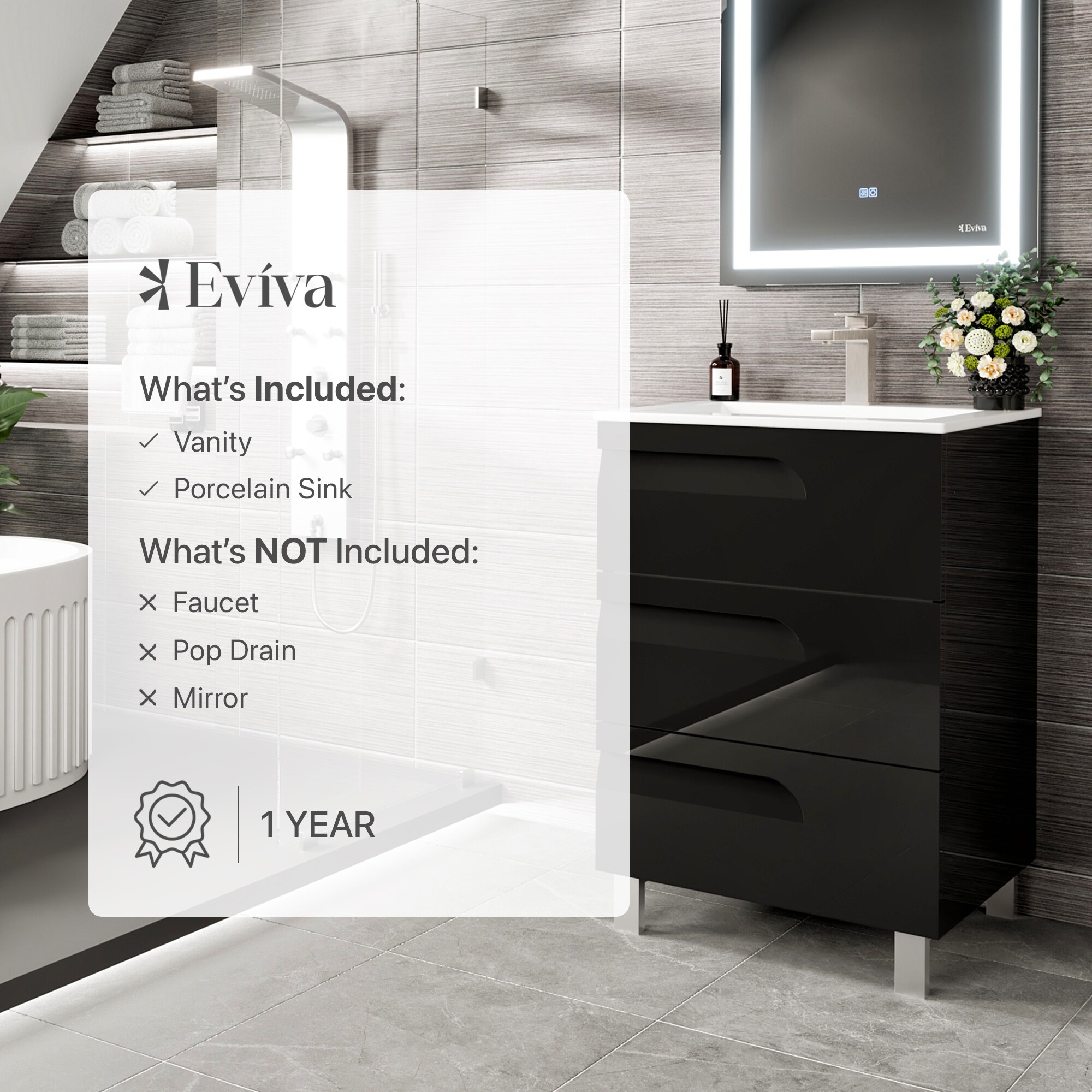 Eviva EVVN23-28BLK Bath-Vanity-Combo - View #7