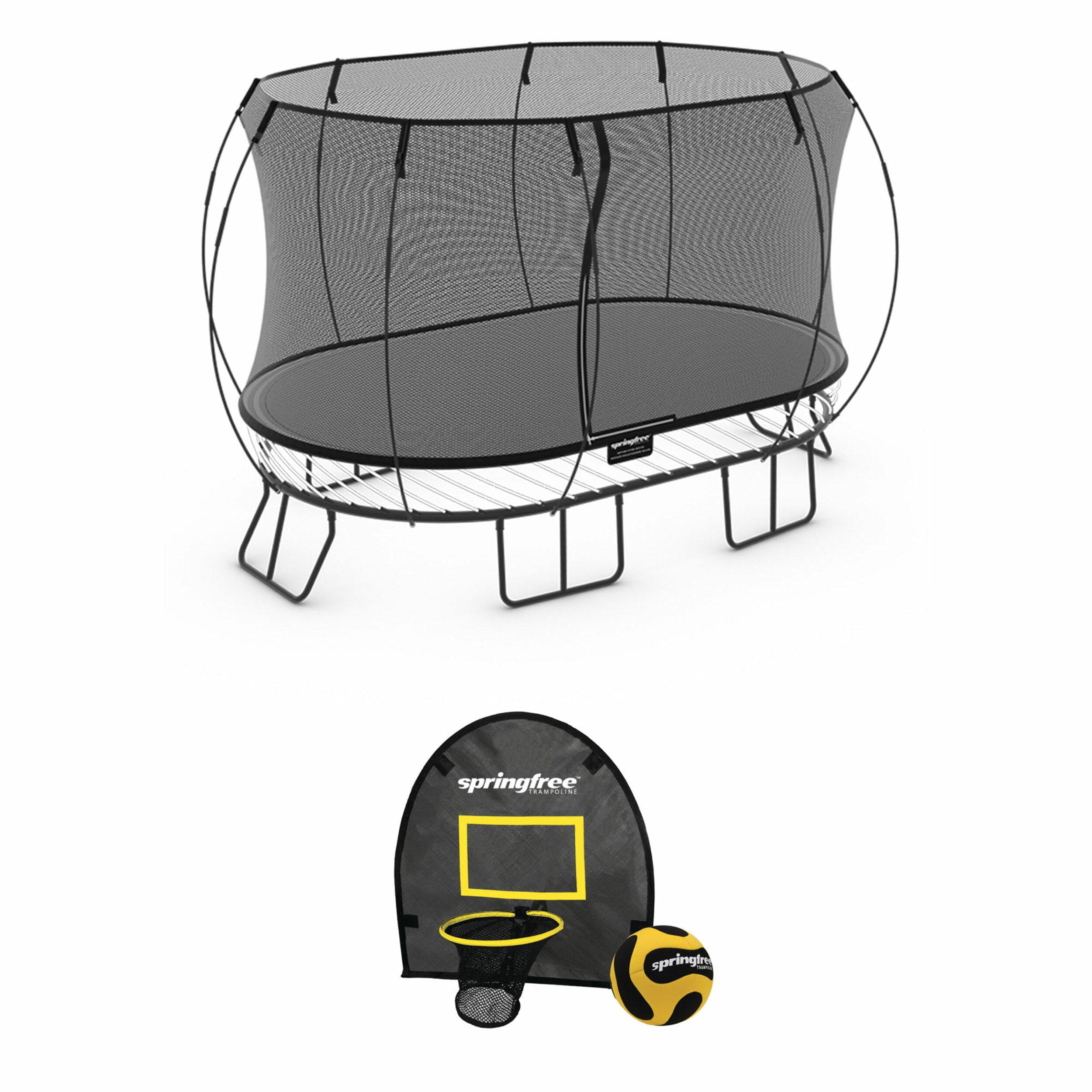 Springfree Trampoline 299726 13-ft Oval Backyard in Black