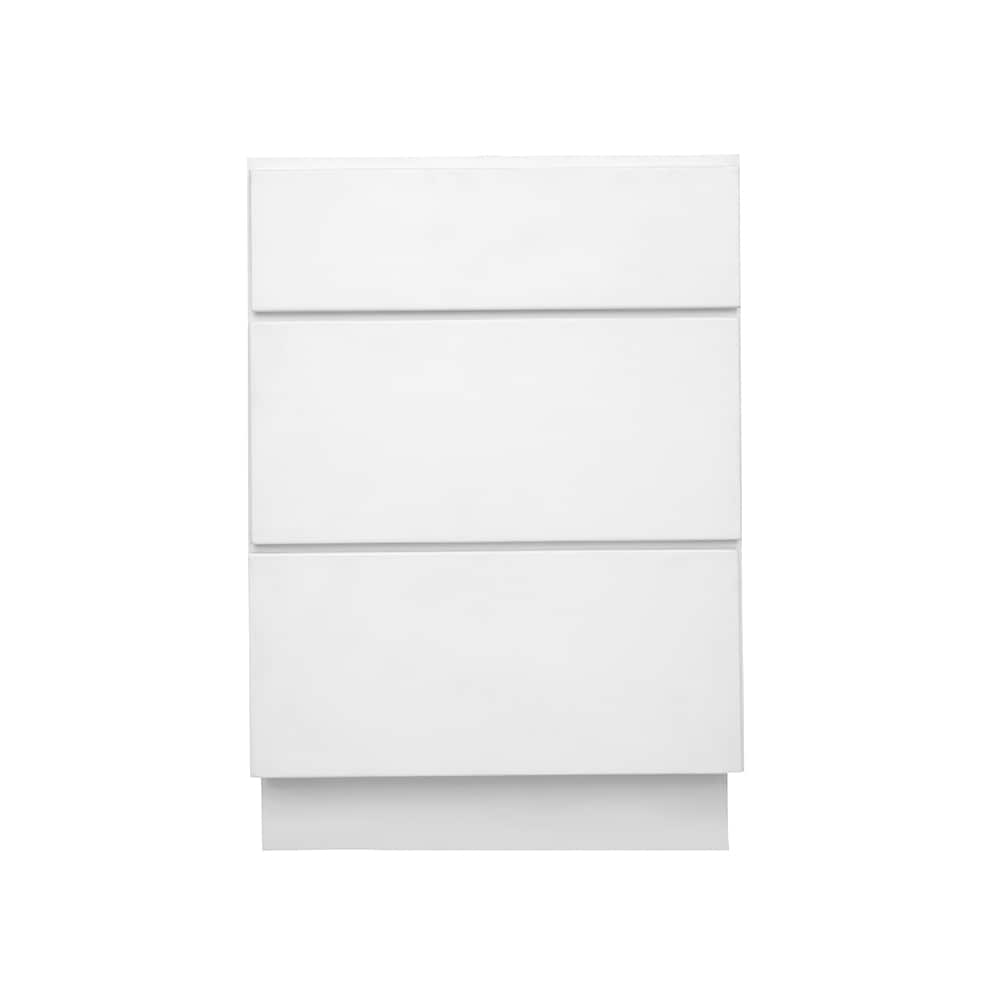 RELIABILT LS-SW-DB24 Fairplay 24-in W x 34.5-in H x 24-in D White 3 -Drawers Drawer Base Ready to assemble Plywood Cabinet (Flat Panel Shaker)