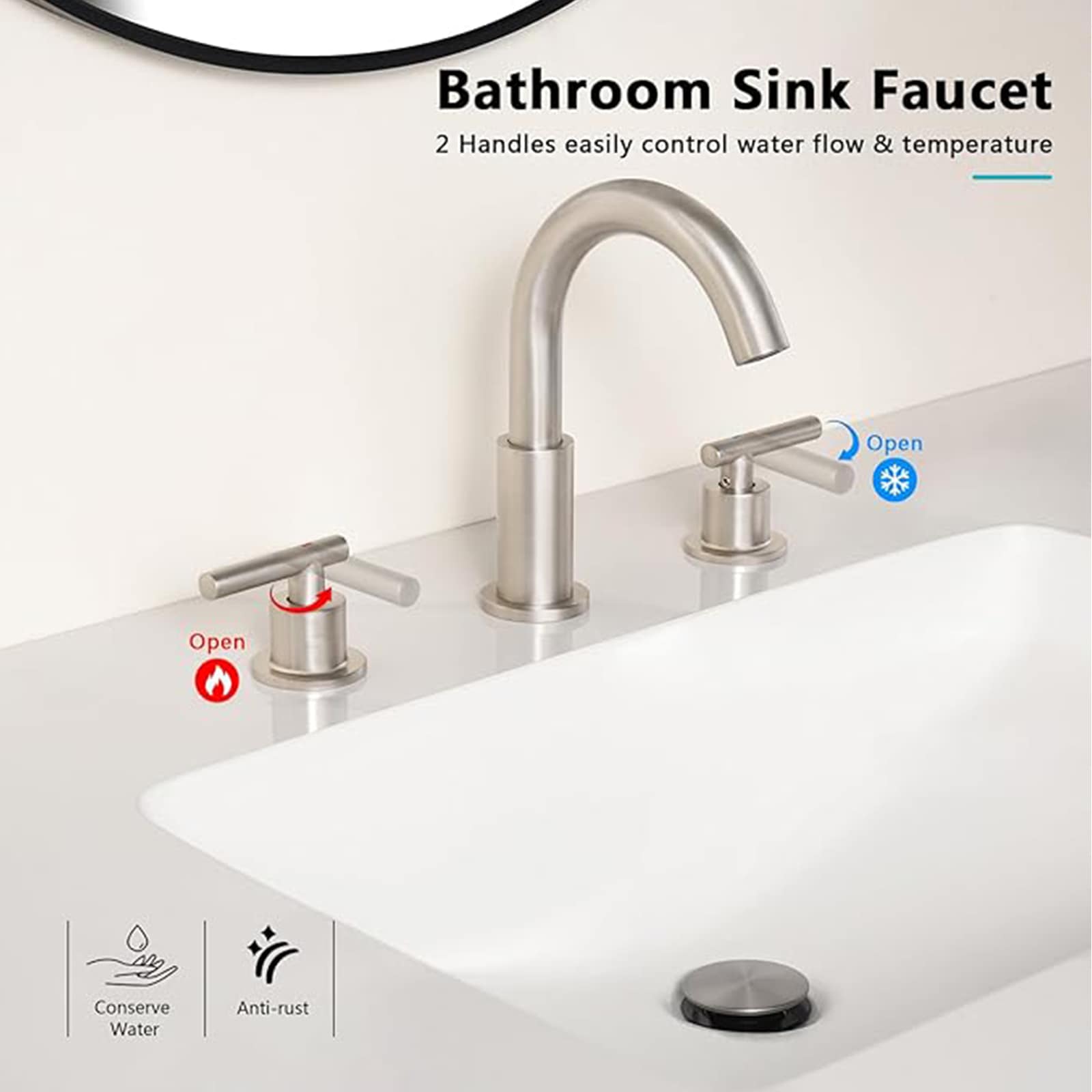 BYH HM-8LT-NICKEL Lavatory-Faucets - View #3
