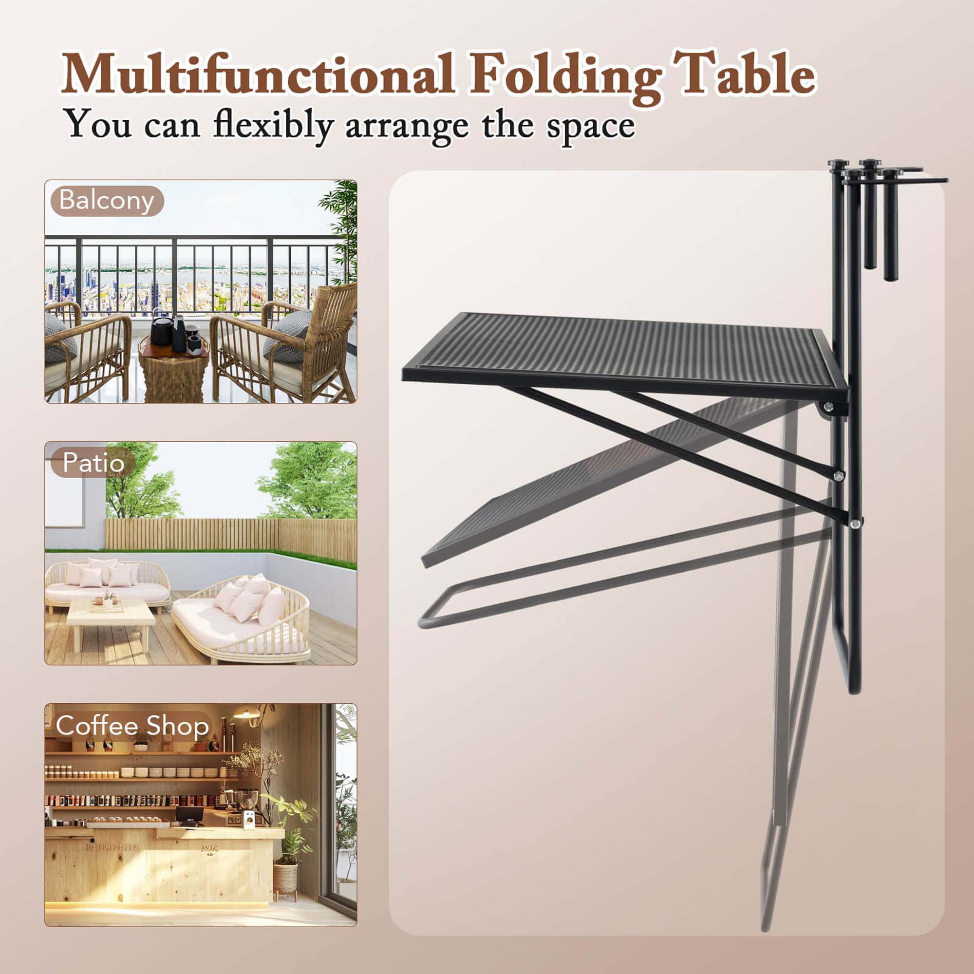 Costway HCST02937 Folding-Tables - View #3