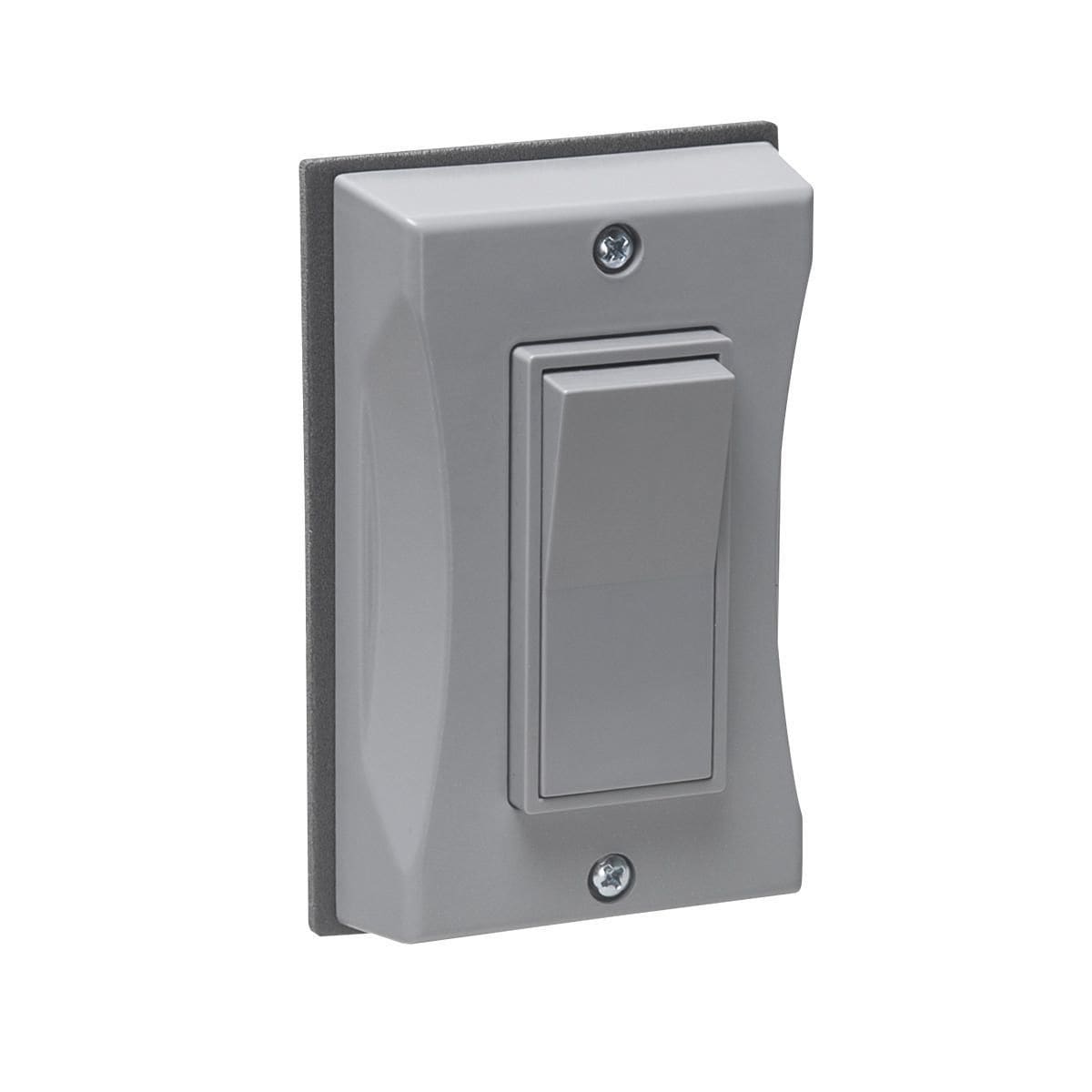 Hubbell 5122-0 Weatherproof Outdoor Rocker Switch Cover With Switch Grey 