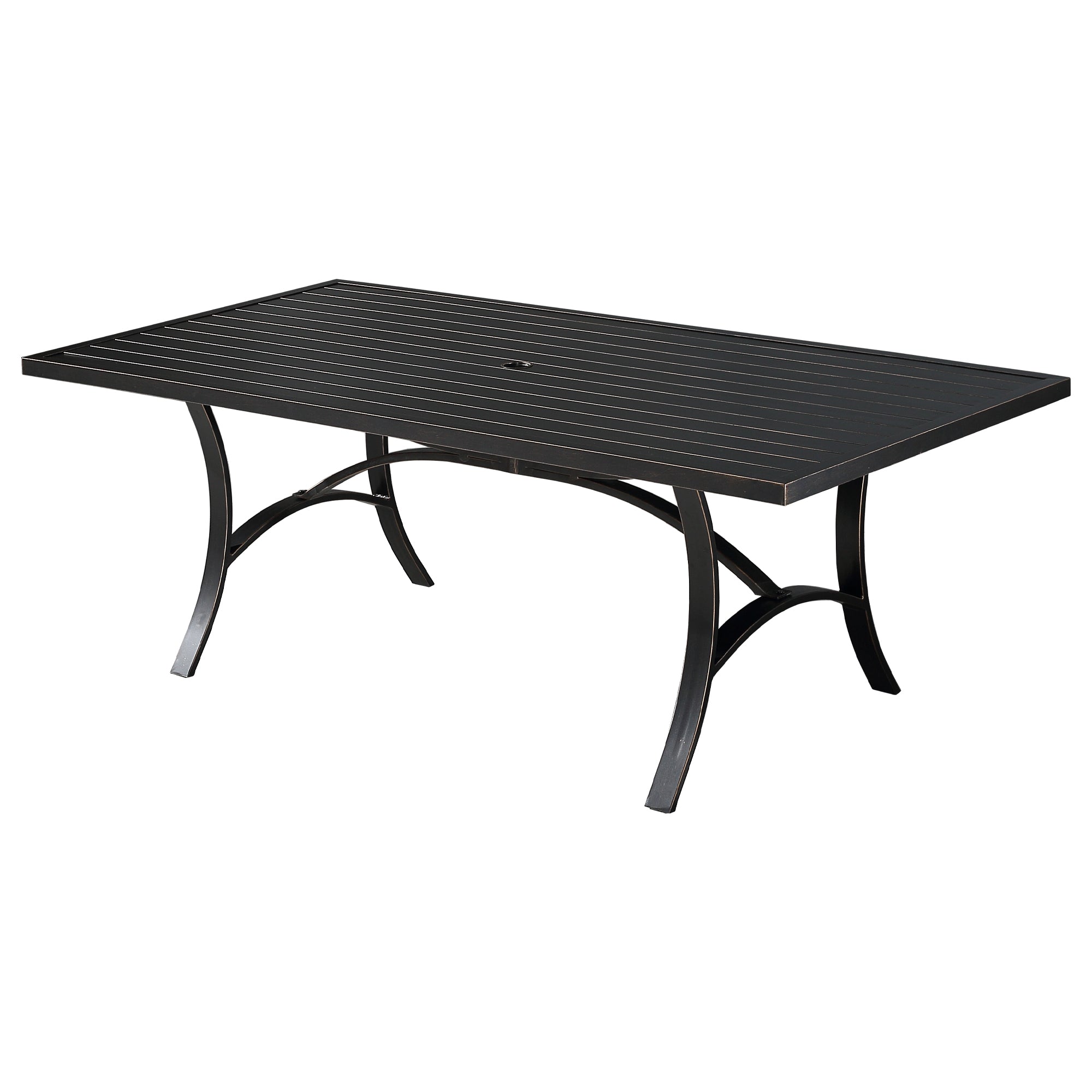 Boyel Living Aluminum Outdoor Dining Table with 1.9-Inch Umbrella Hole for Patio