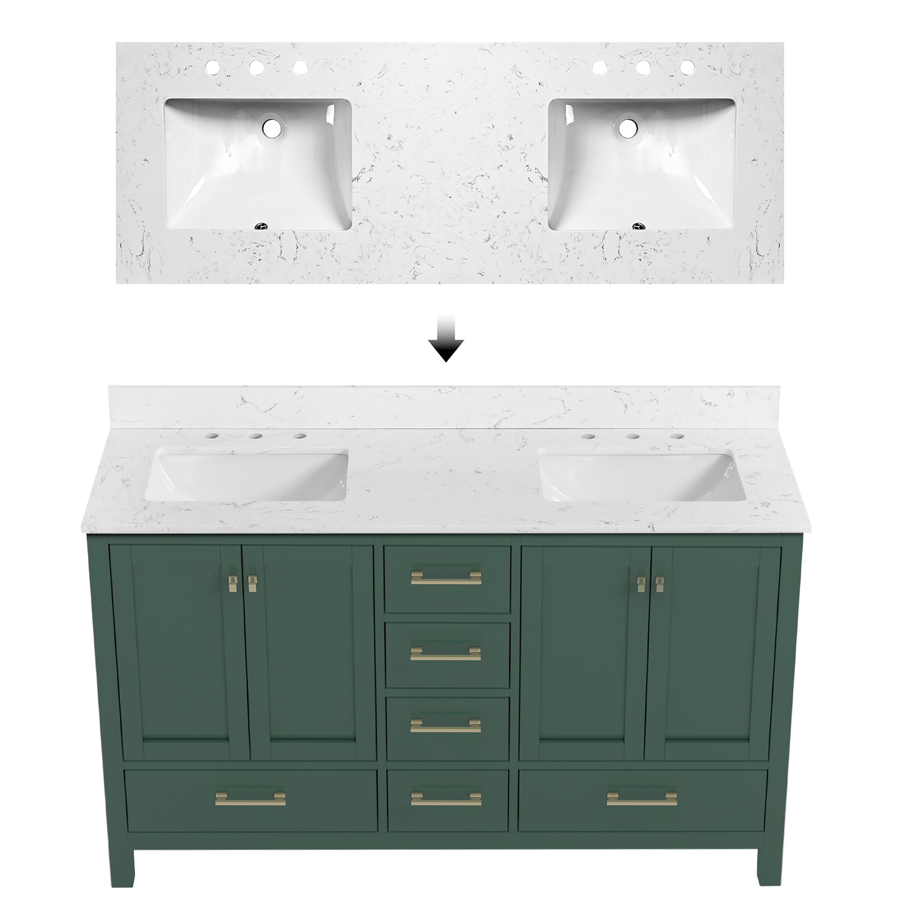 CASAINC CA-GLS00061 Bath-Vanity-Combo - View #10