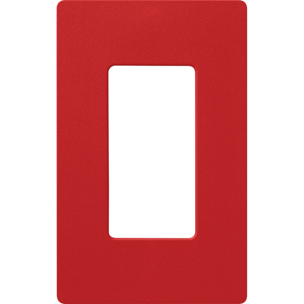 Lutron SC-1-SR Claro 1 -Gang Standard Size Signal Red Plastic Indoor Screwless Decorator Wall Plate