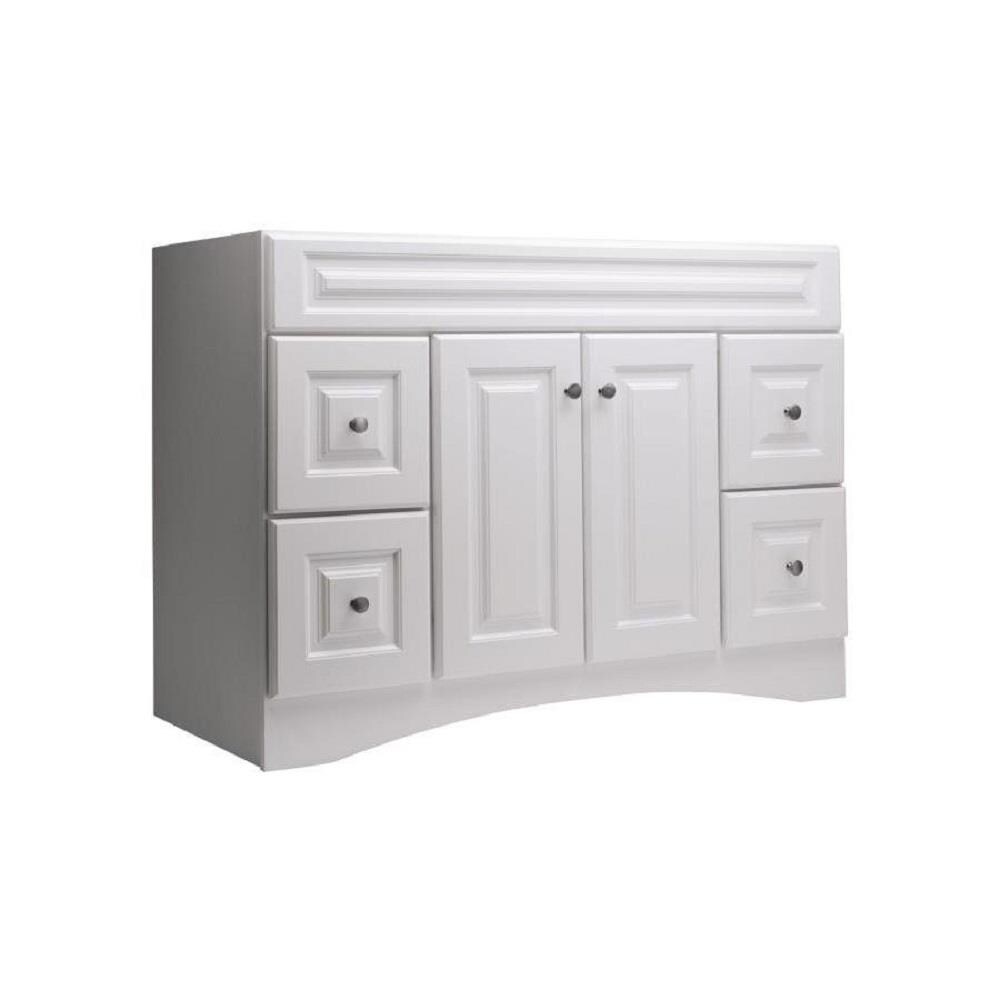 Style Selections Northrup 48 In White Bathroom Vanity Base Cabinet