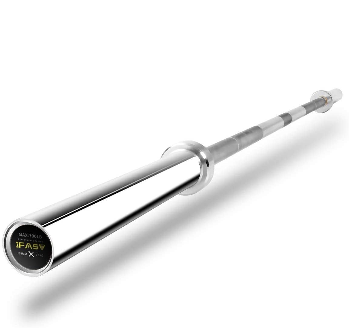 LUXEYARD Barbell Bar for 2in Olympic Plates Home Gym Weightlifting Bar 4Ft Solid Chrome Weight Bar 5Ft Fitness Training Curl Barbell 7.2Ft