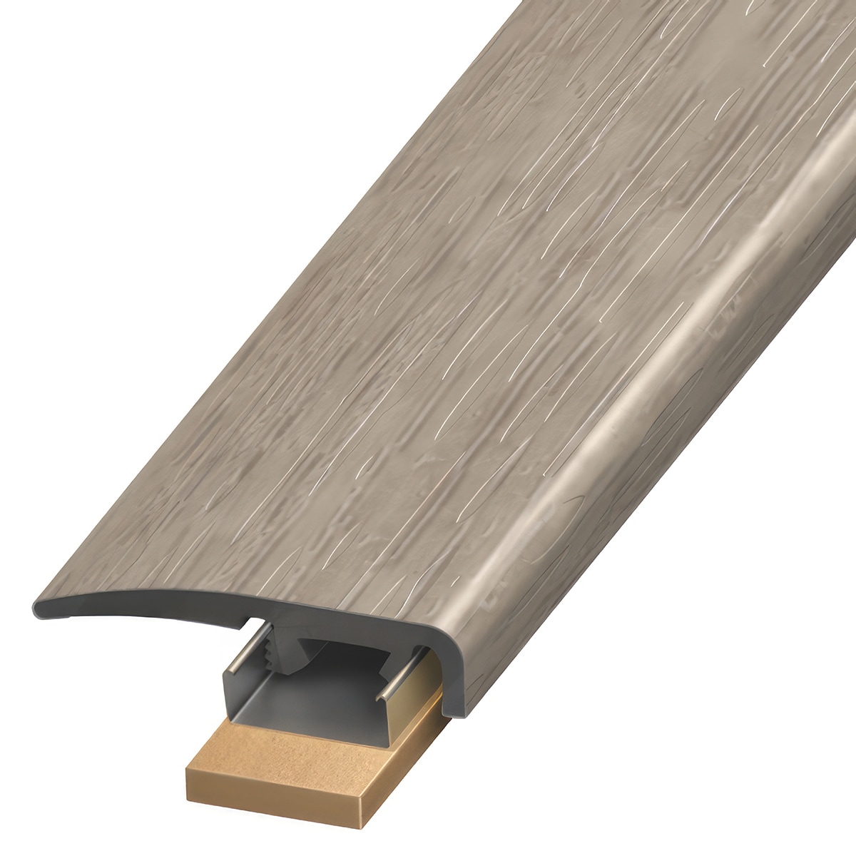 Versatrim SCAP-121141 DecoCore Lucida-DecoCore-Spiced Oak Prefinished 0.3125-in T x 1.375-in W x 94-in L PVC End cap