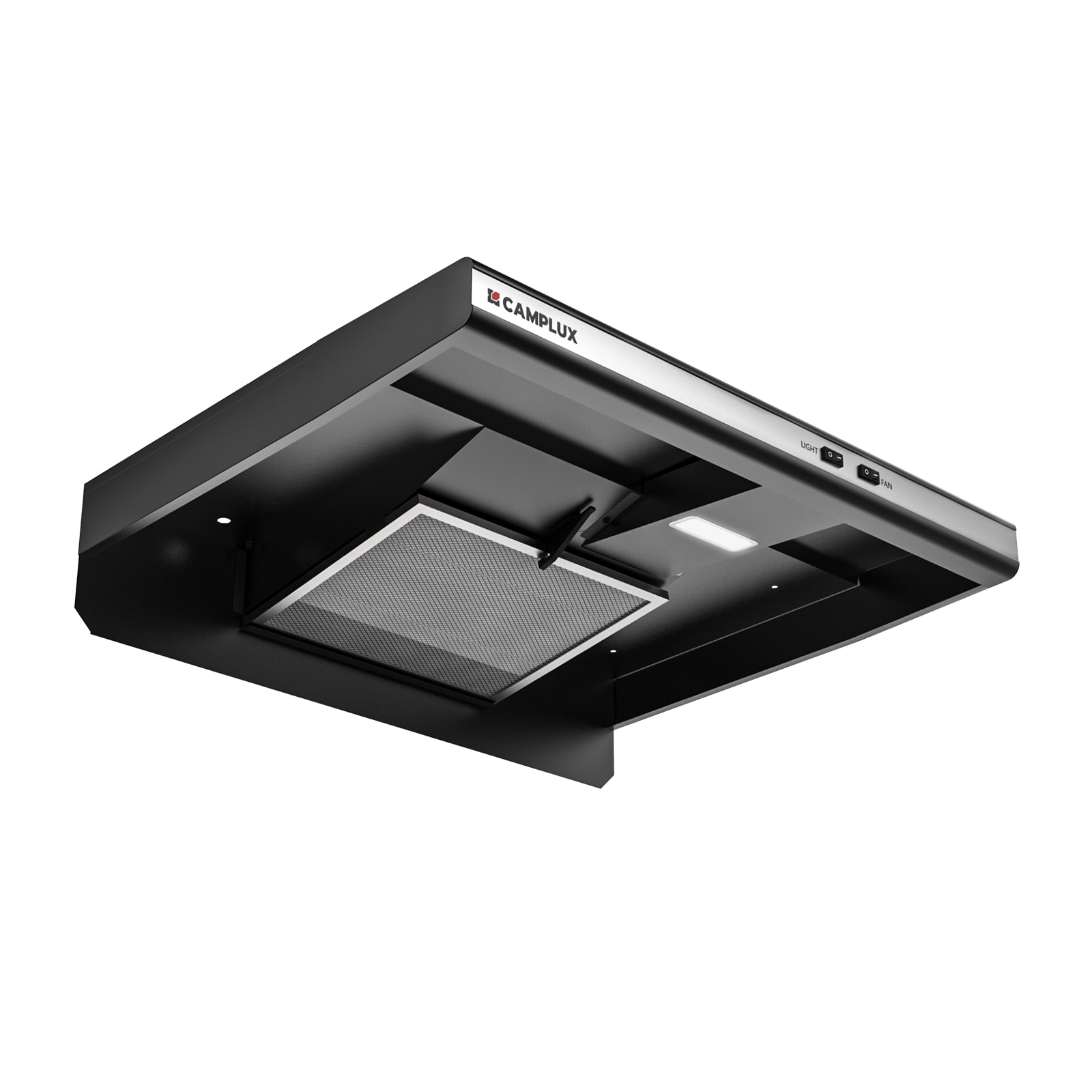 Camplux VRH22UWMS 22 inch Ductless 50-CFM Black Under Cabinet Range Hood