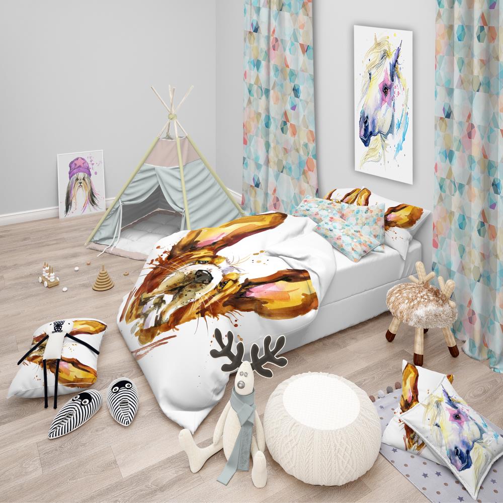 Designart BED13381-Q 3-Piece Brown Queen Duvet Cover Set
