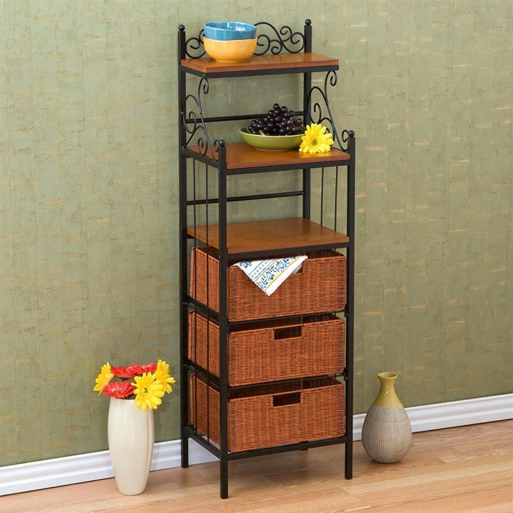 Southern enterprises wrought discount iron bakers rack