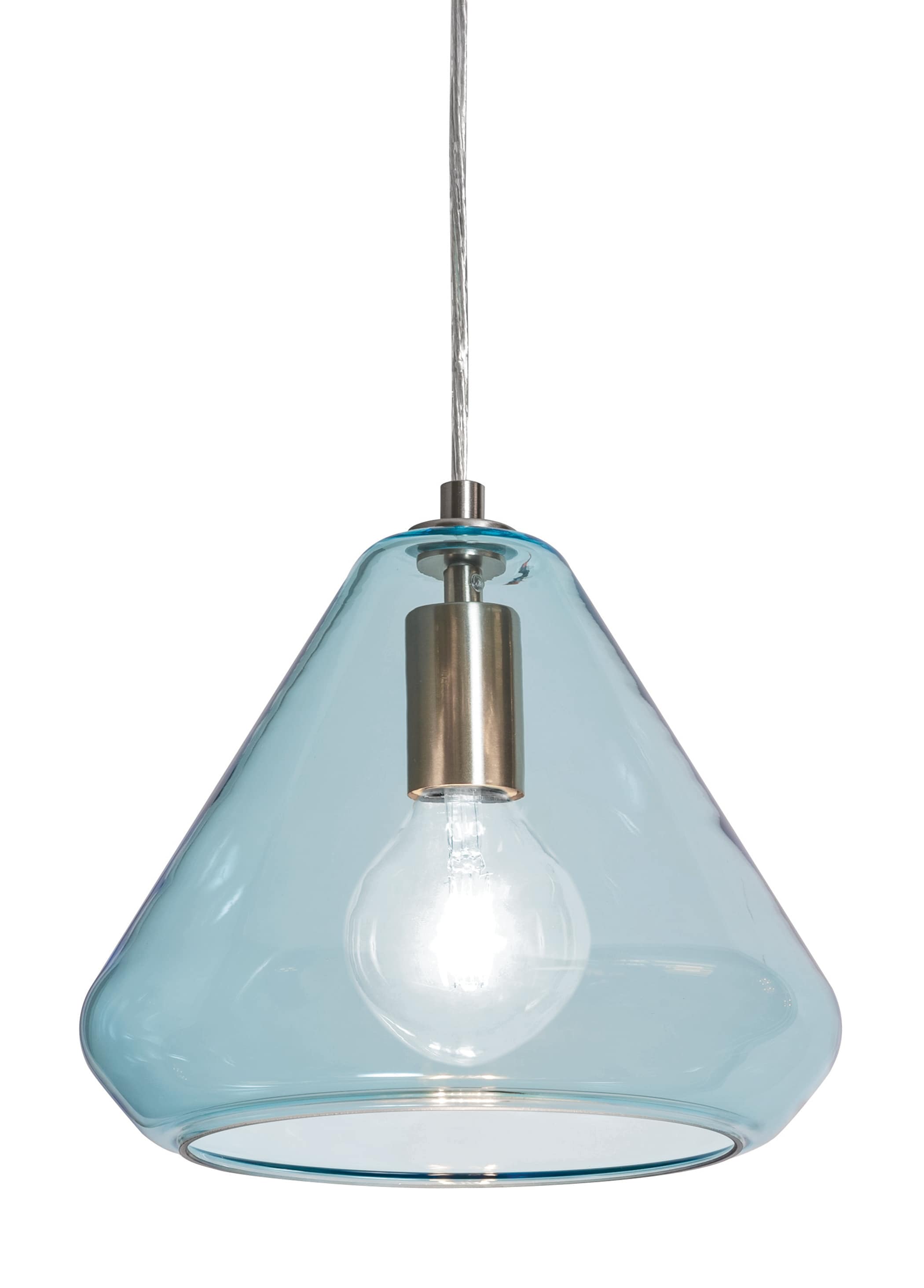 AFX AGP10MBSNAQ Armitage Satin Nickel Transitional Bell Medium Hanging Pendant light