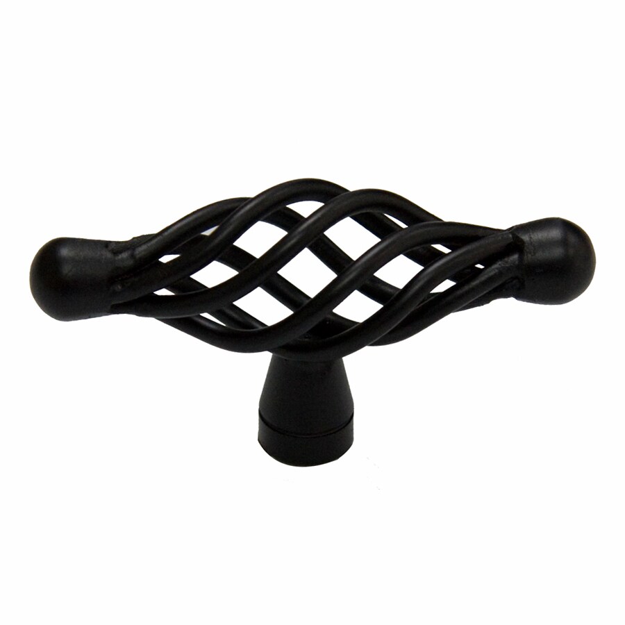 Style Selections S105-69-DBK Matte black Oval Modern Cabinet Knob