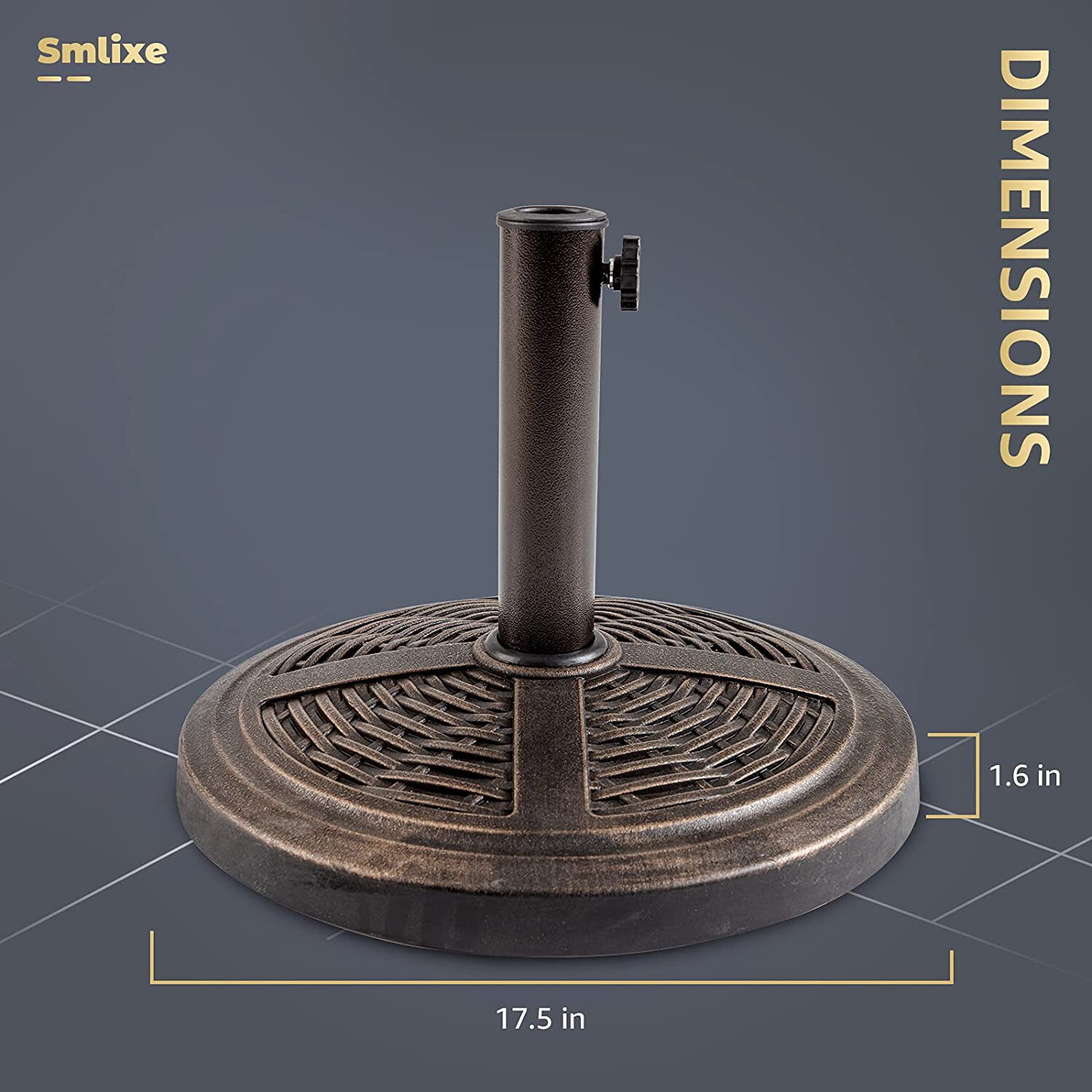 JEAREY Patio Umbrella Base Bronze Patio Umbrella Base in the Patio