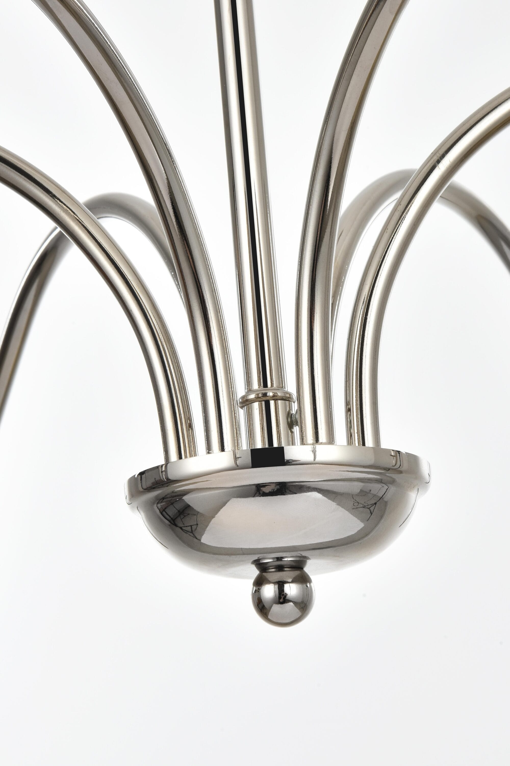 Polished Nickel 60" 6-Light Candle Chandelier