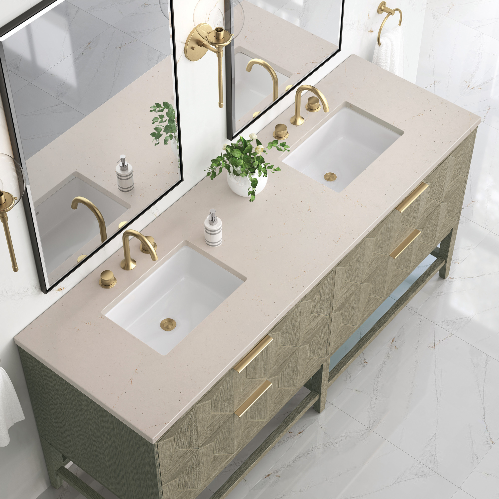 James Martin Vanities D100-V72-PBO-3EMR Bath-Vanity-Combo - View #5