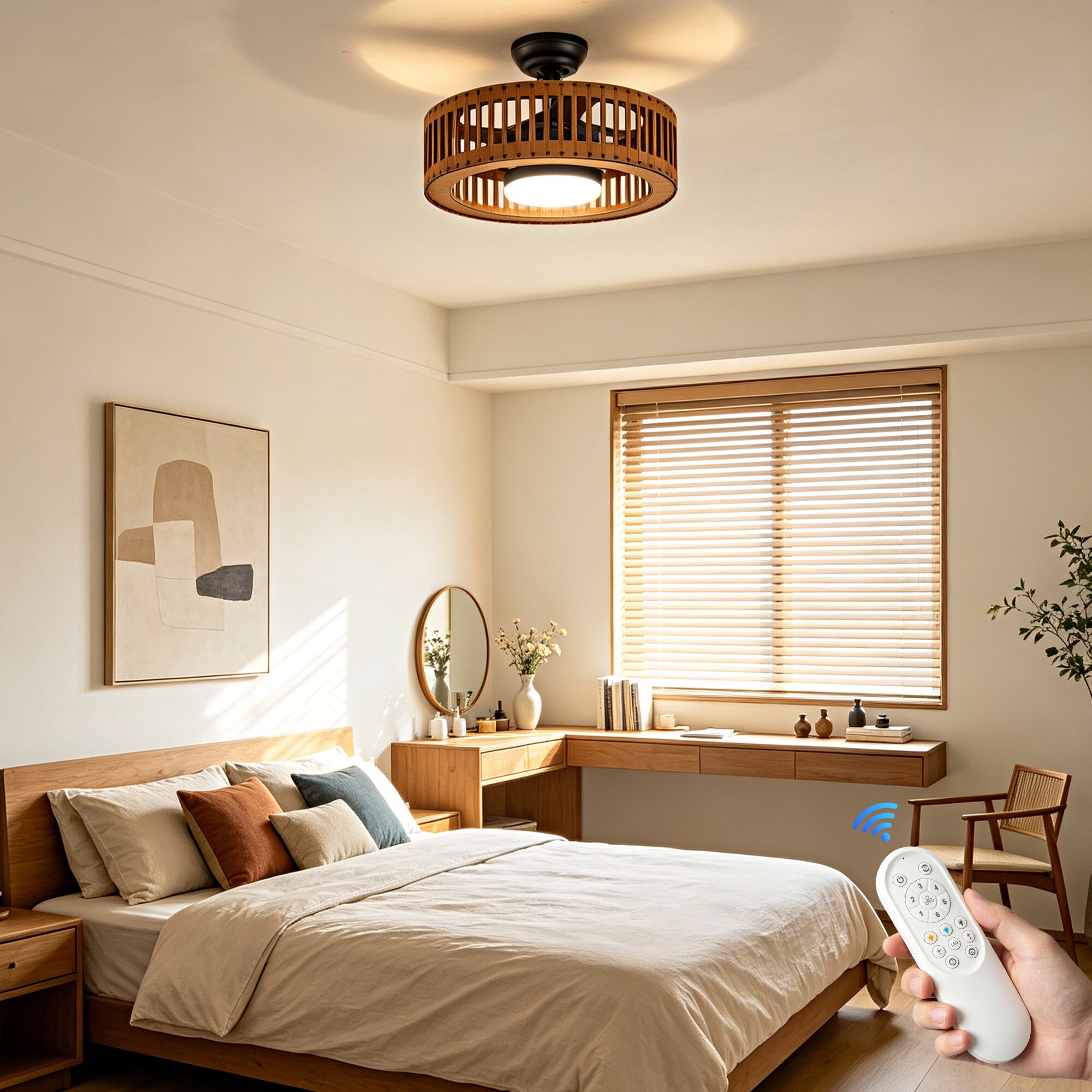 POWLIG L-9096A-WALNUT Ceiling-Fans - View #3