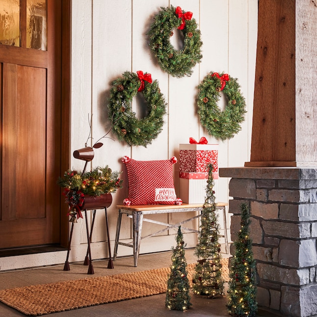 Holiday Living 2.5-ft Cashmere Pine Pre-lit Slim Artificial Christmas ...