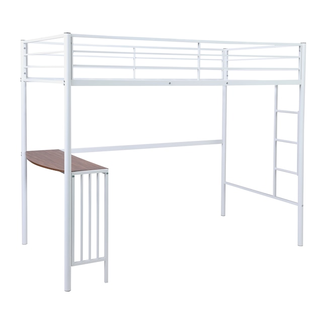 Casainc Bunk Bed White Twin Loft, Twin Loft Bed Length