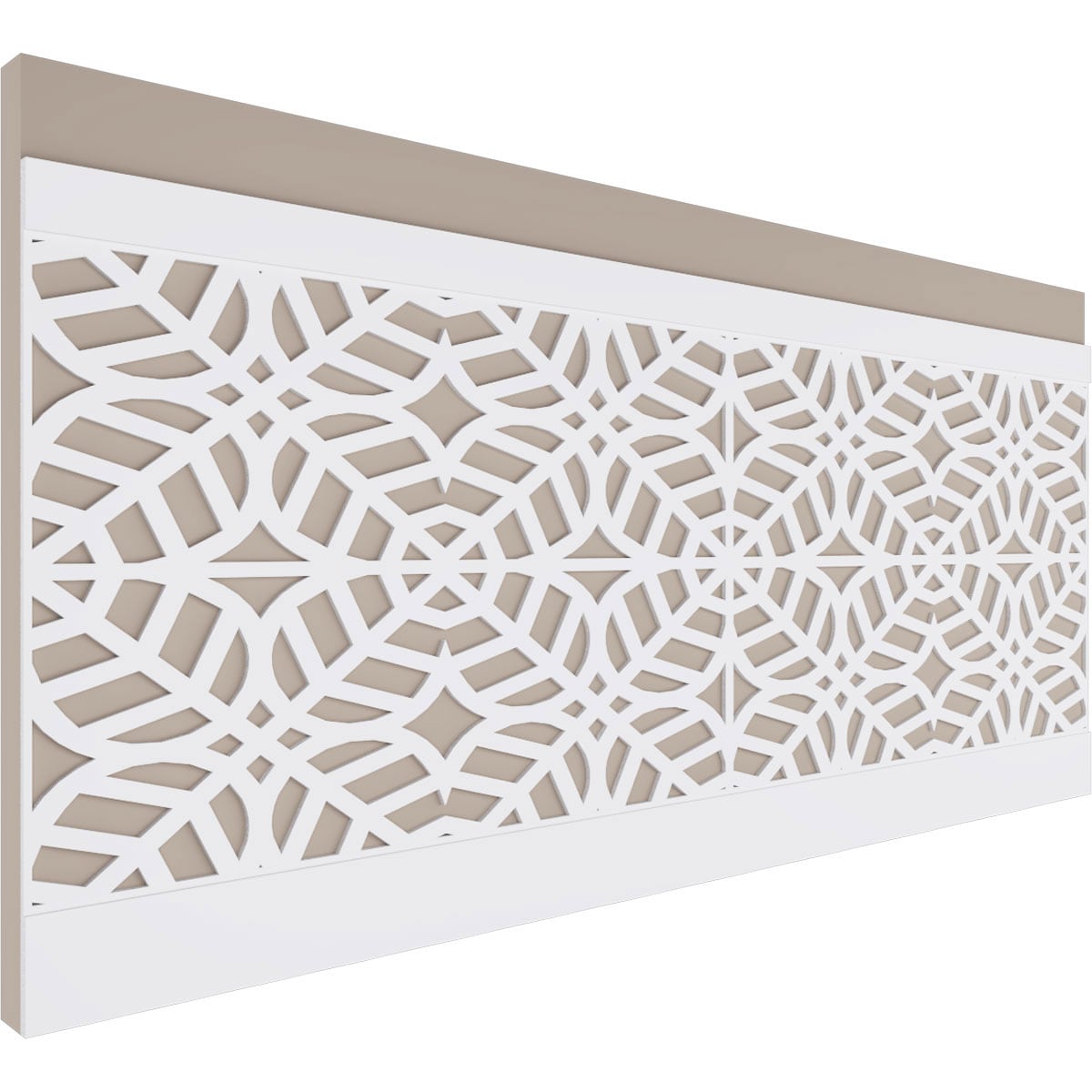 Ekena Millwork WPK40X94GRD 40-in x 94-1/2-in Smooth Paintable/Stainable White PVC Wainscoting Wall Panel ( 26.24-sq ft )