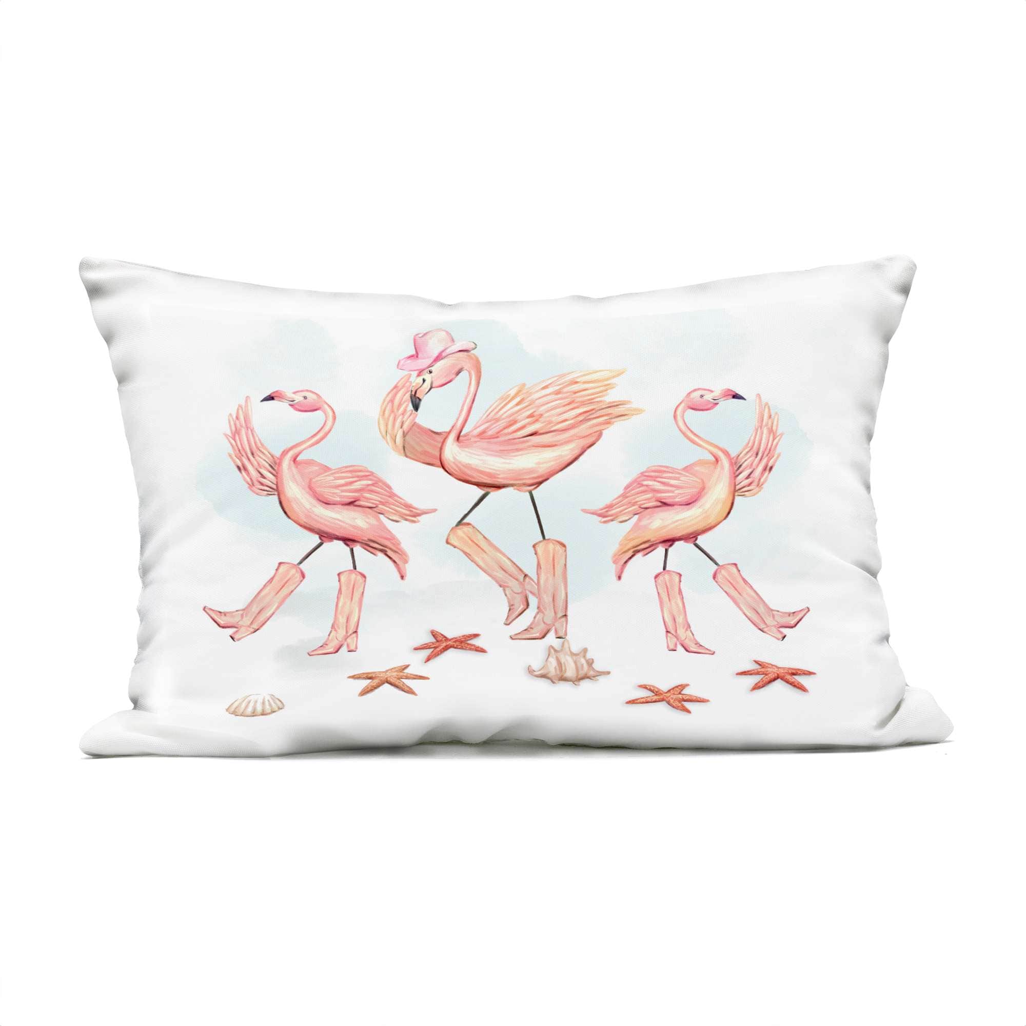 Stupell Industries Dancing Cowboy Flamingoes Outdoor Printed