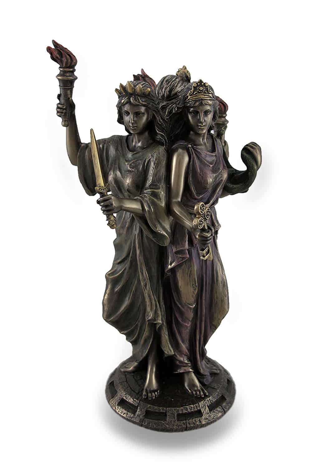 Veronese Design US-WU76293A4 Bronze Finish Triple Form Hecate Greek Goddess of Magic Statue