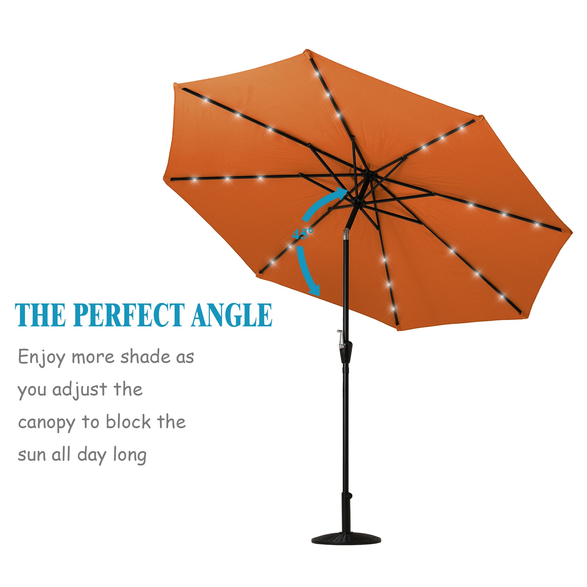 orange solar umbrella