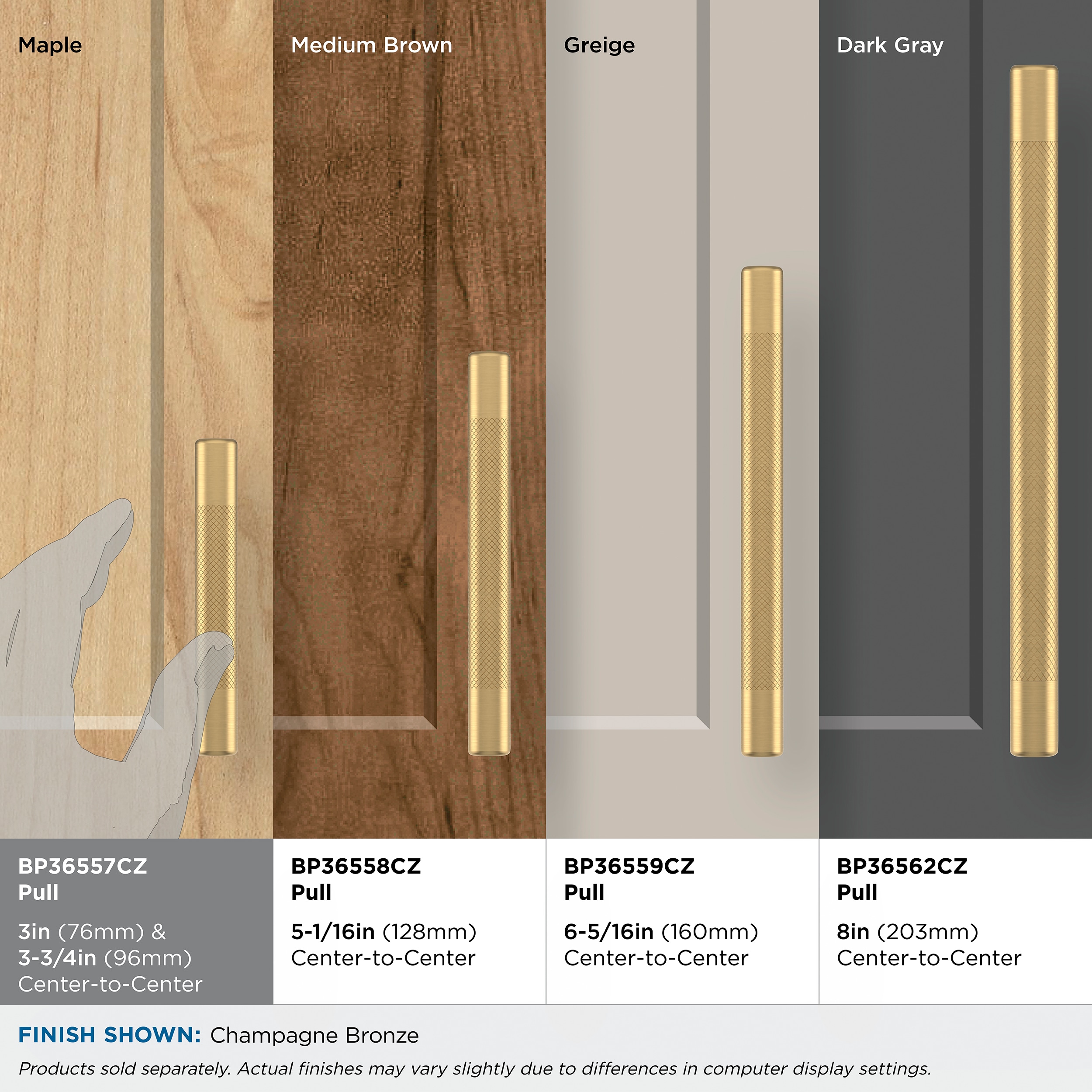 Amerock BP36557CZ Cabinet-Pulls - View #6