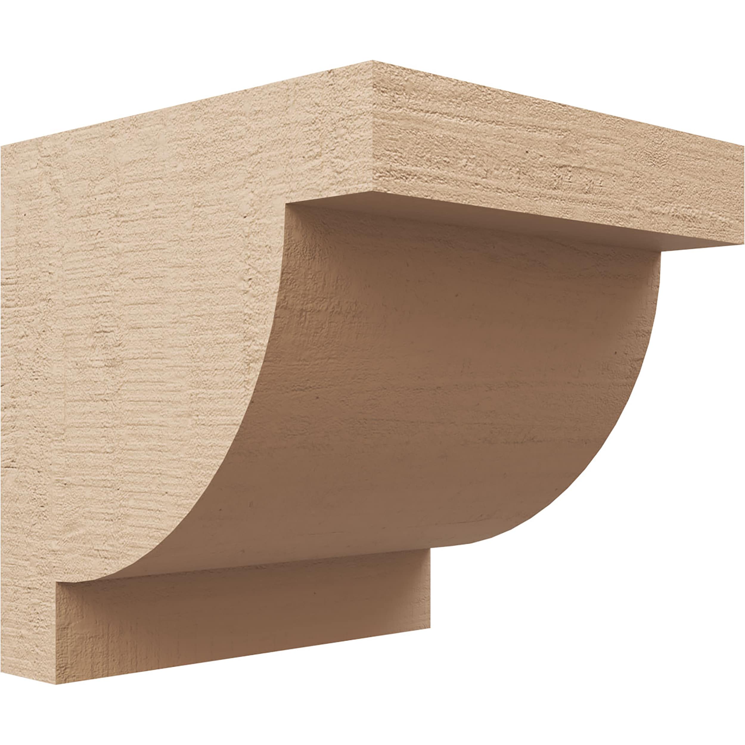 Ekena Millwork CORU09X09X09ALPRCPR 9-in x 9-in x 9-in Rough Cedar Woodgrain TimberThane Primed Urethane Paintable/Stainable Corbel
