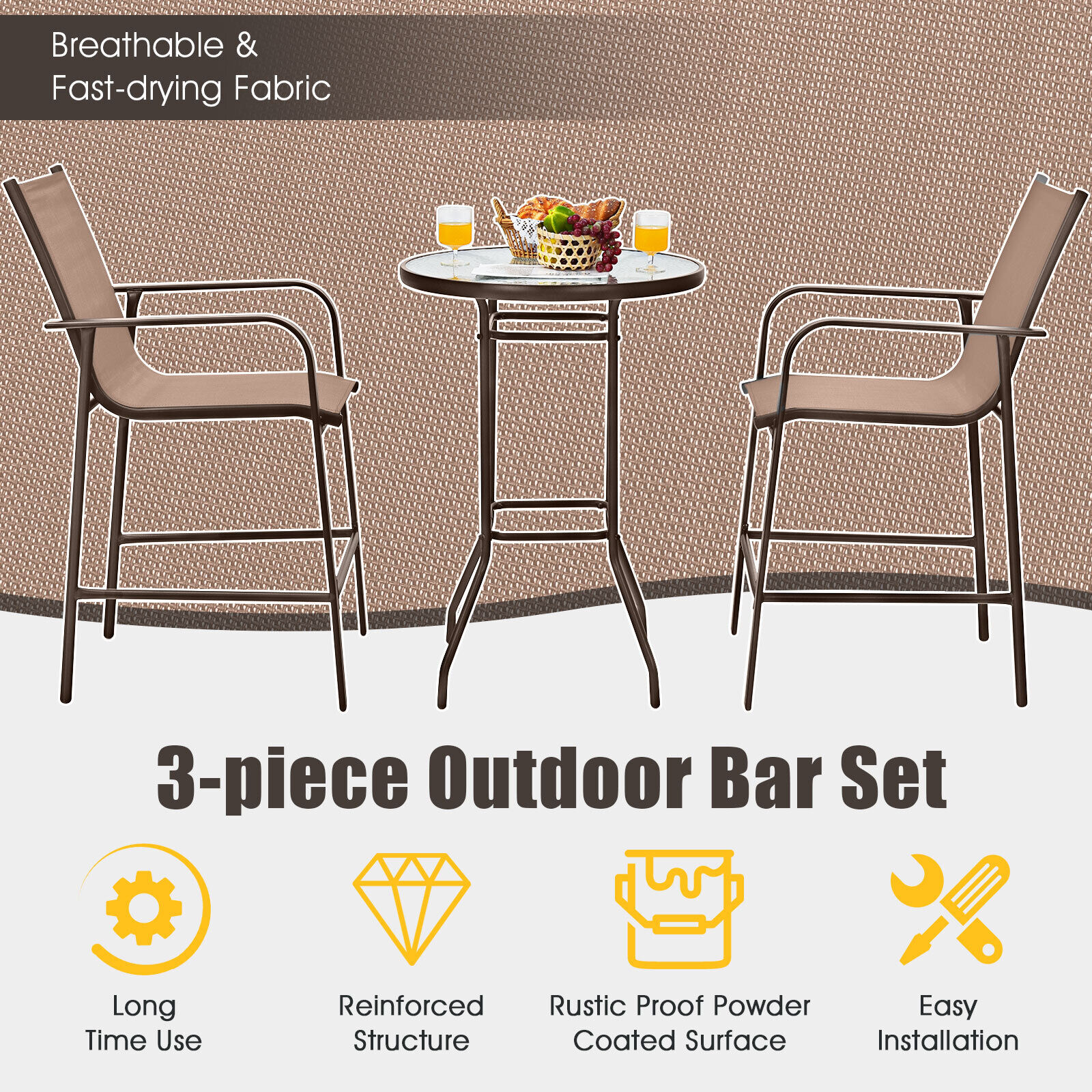 LIVIZA TDS10026CF Patio-Conversation-Sets - View #3