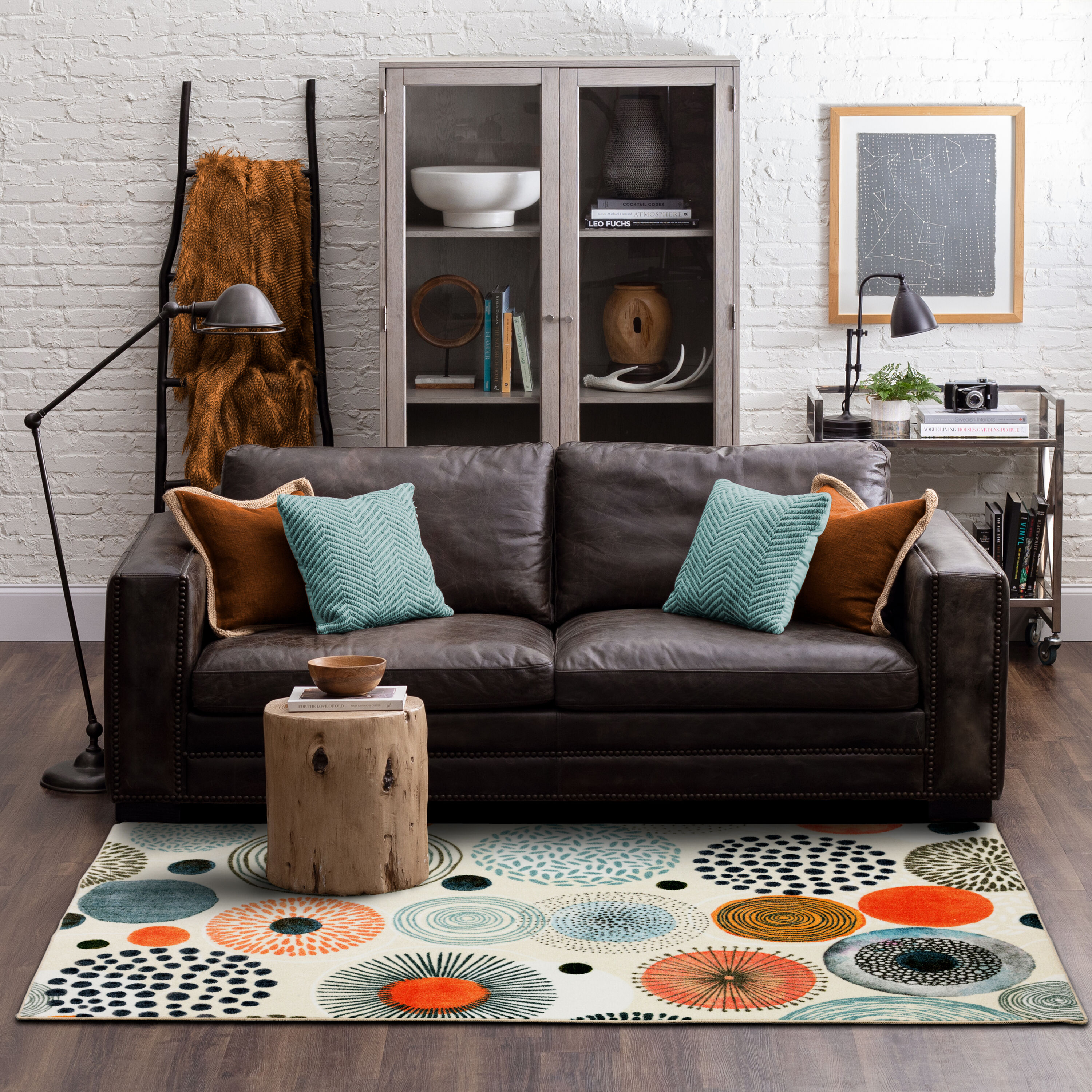 Mohawk Home Z0622 A416 096120 Prismatic 8 x 10 (ft) Tufted Polyester Grey Rectangular Indoor Geometric Mid-Century Modern Area rug