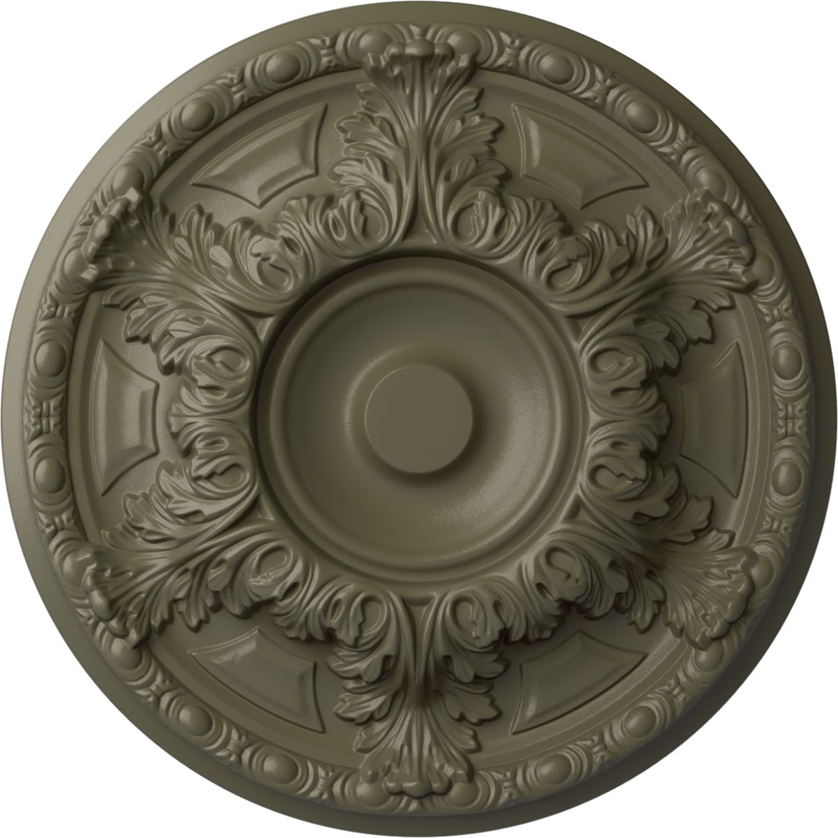 Ekena Millwork CM19GASSF Granada 19-in W x 19-in L Painted Spartan Stone Polyurethane Split Ceiling Medallion