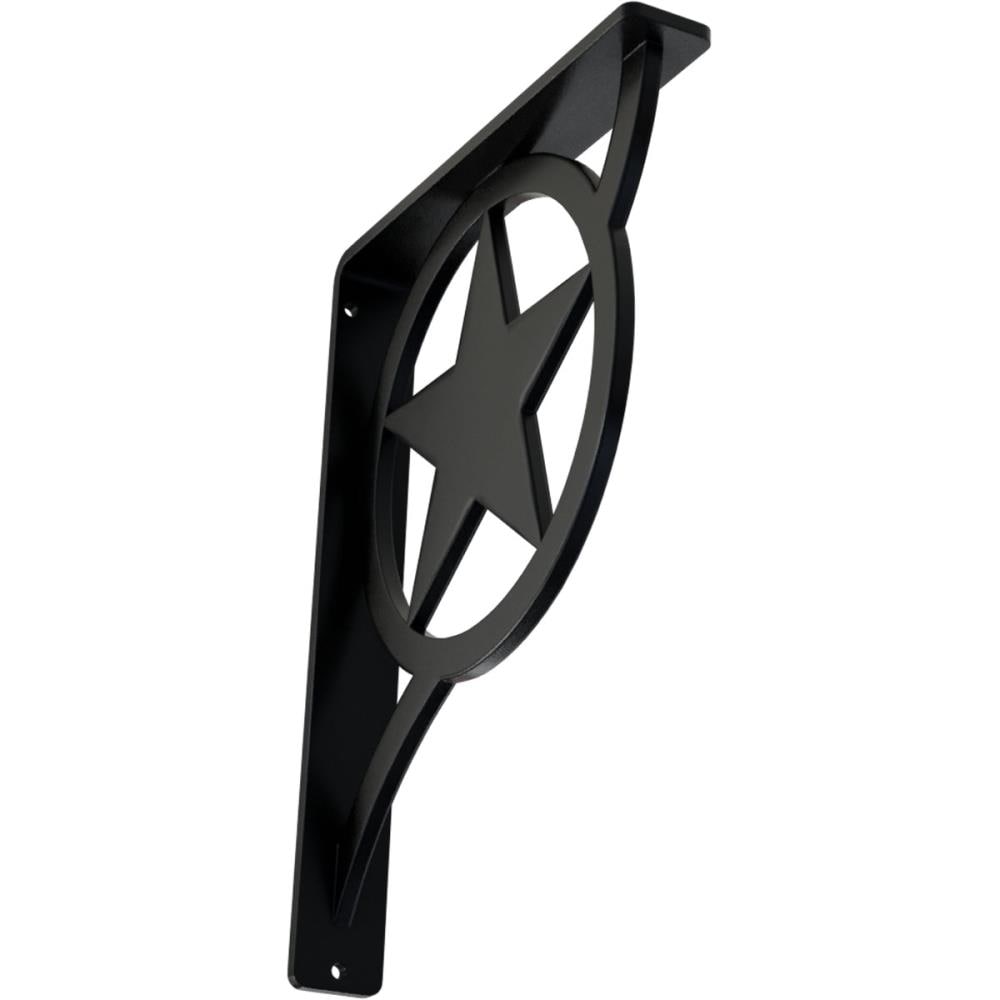 Ekena Millwork BKTM01X07X10SAU Austin 7.5-in x 1.5-in x 10-in Black Wrought iron Countertop support bracket