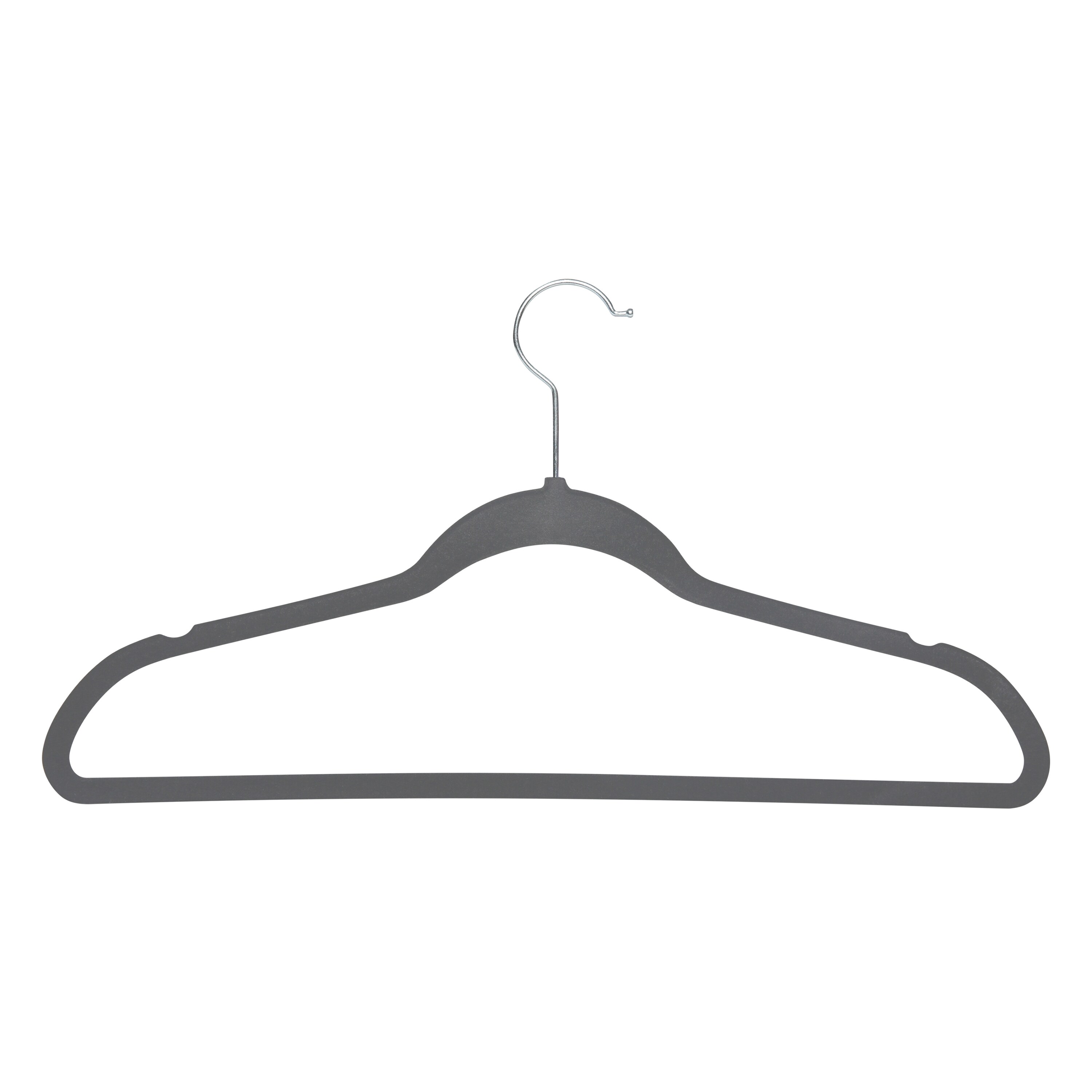 Simplify 25-Pack Plastic Non-slip Grip Clothing Hanger (Grey) in