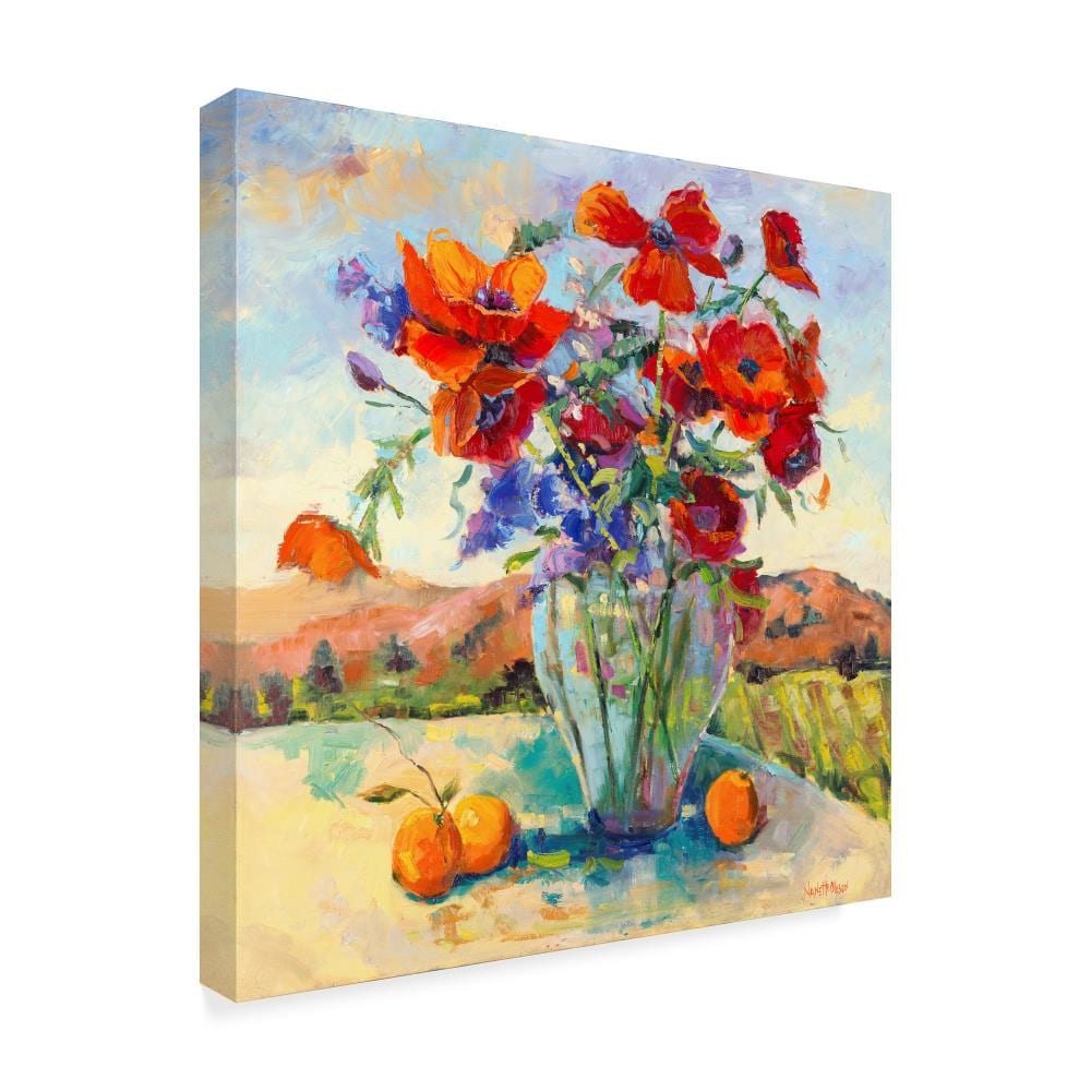 Trademark Fine Art Framed 14-in H x 14-in W Floral Print on Canvas at ...