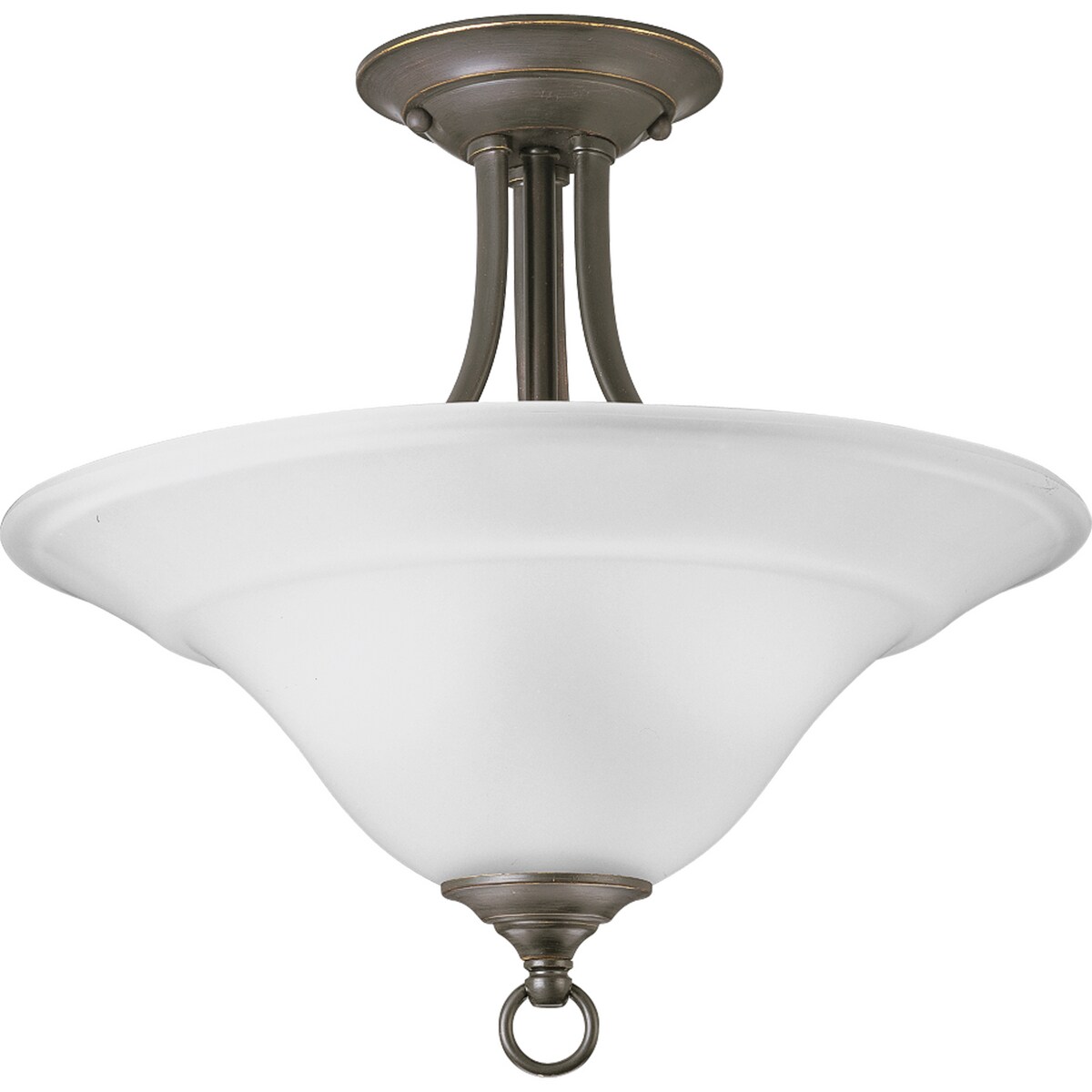 Antique Bronze 16" Glass Bowl Ceiling Light