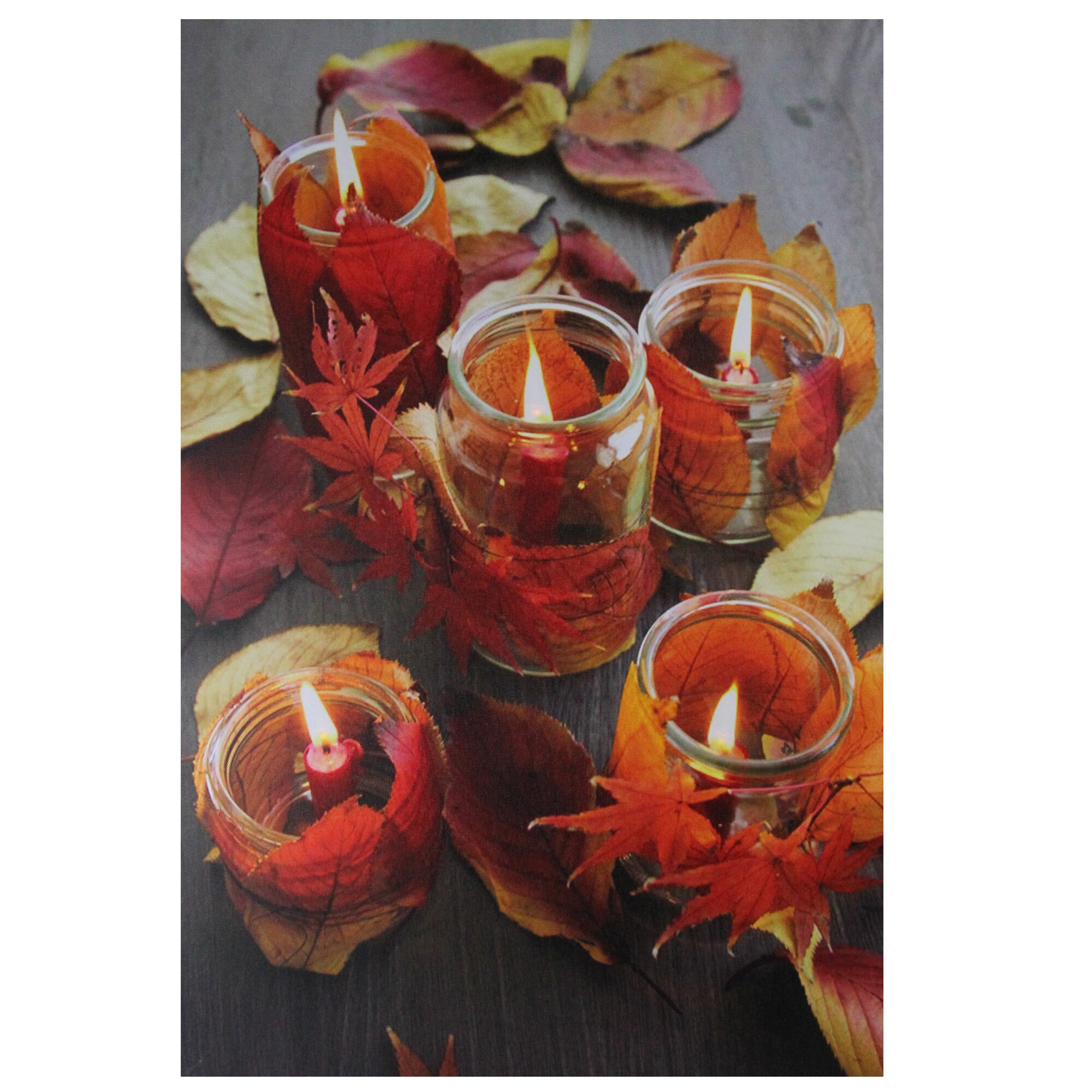 Northlight 32632797 23.5-in Lighted Leaves Hanging decoration