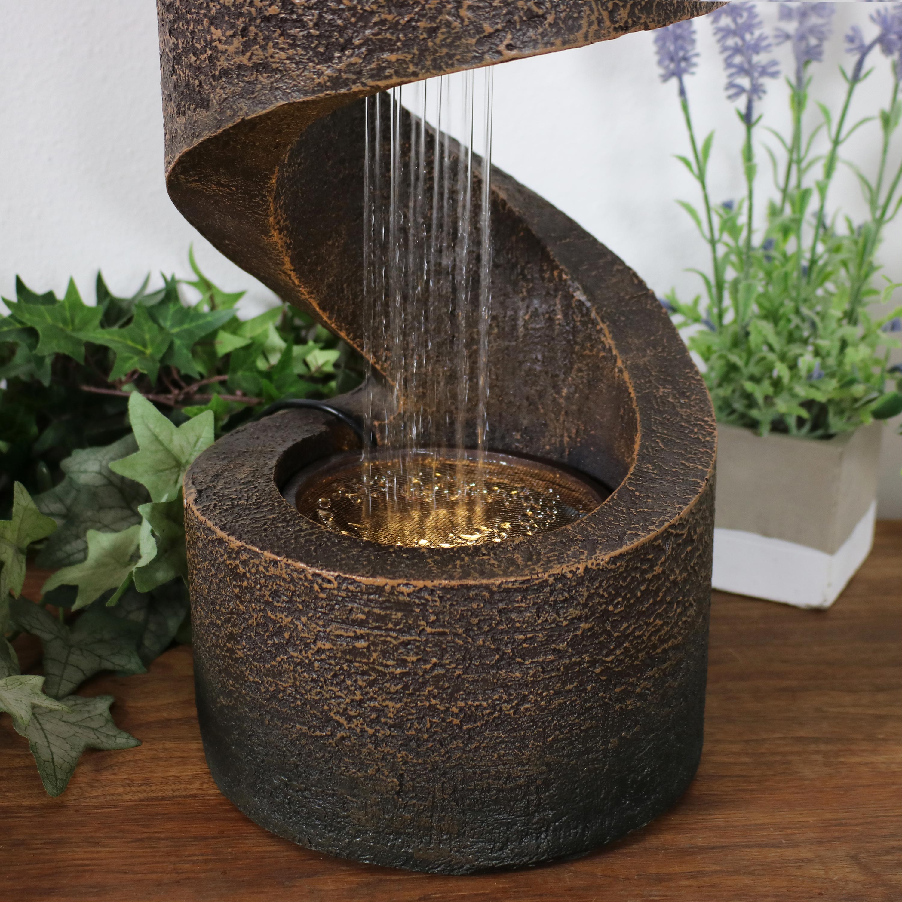 Sunnydaze Decor 13.75-in H Resin Tabletop Fountain Outdoor Fountain Pump  Included in the Outdoor Fountains department at
