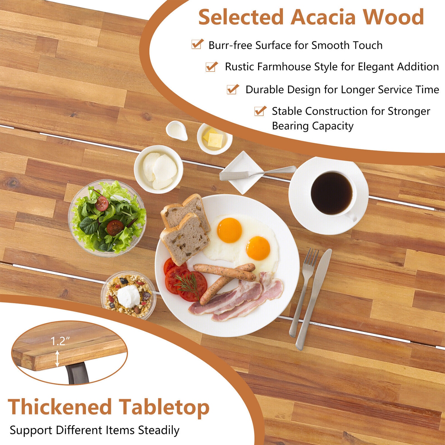 WELLFOR KC-HGY-55465+ Picnic-Tables - View #8