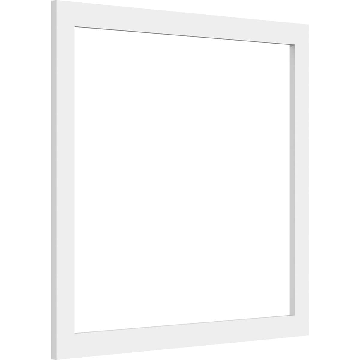 Ekena Millwork WALP24X22X037PRE 24-in x 22-in Smooth Paintable/Stainable White PVC Fretwork Wall Panel (