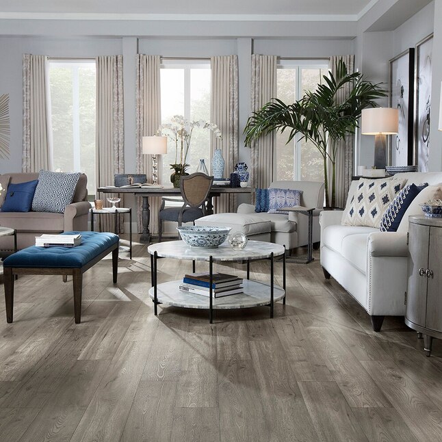 Pergo Portfolio + WetProtect Waterproof Aged Silver Mist Oak Embossed Wood Plank Laminate Flooring Pergo Portfolio + WetProtect Waterproof Aged Silver Mist Oak Embossed Wood Plank Laminate Flooring