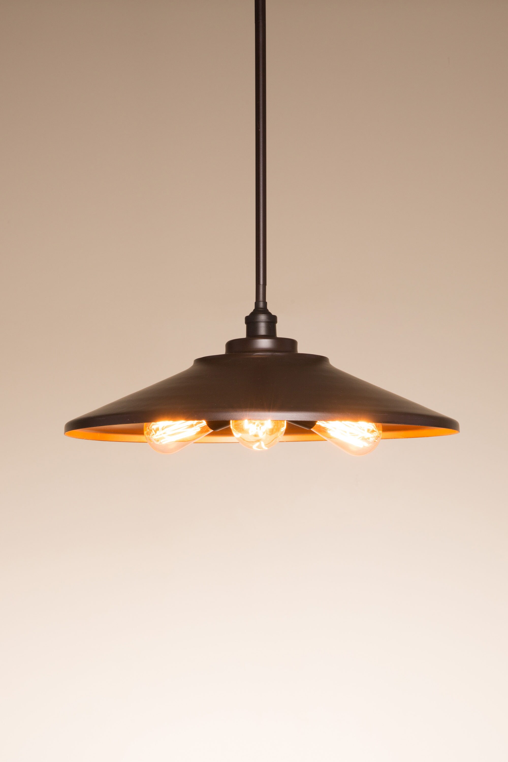 black timber pendant light