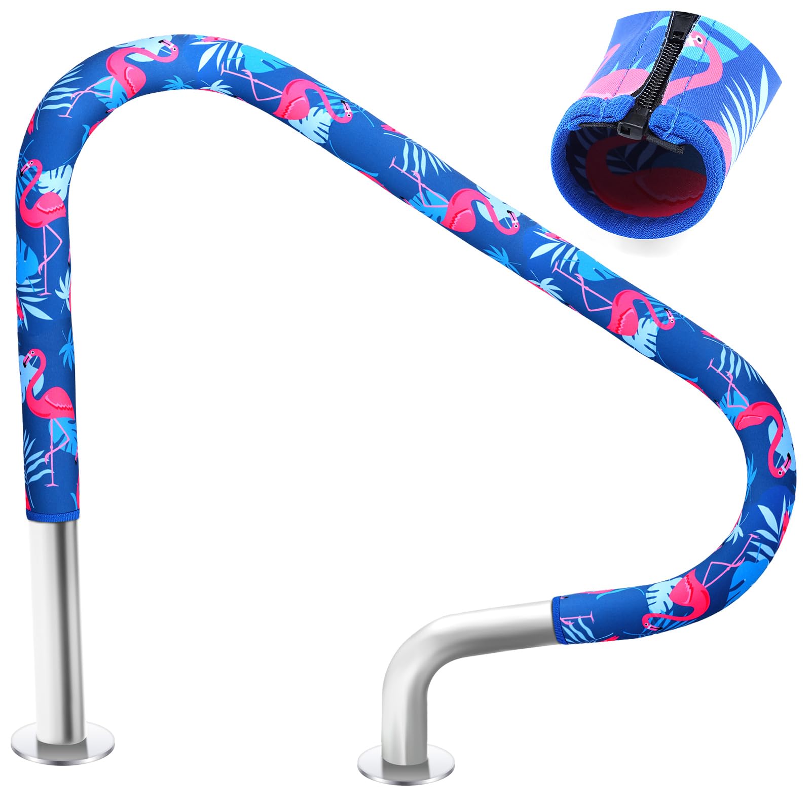 Phewnyzo 10 ft Swimming Pool Ladder Handrail Cover with Zipper Slip ...