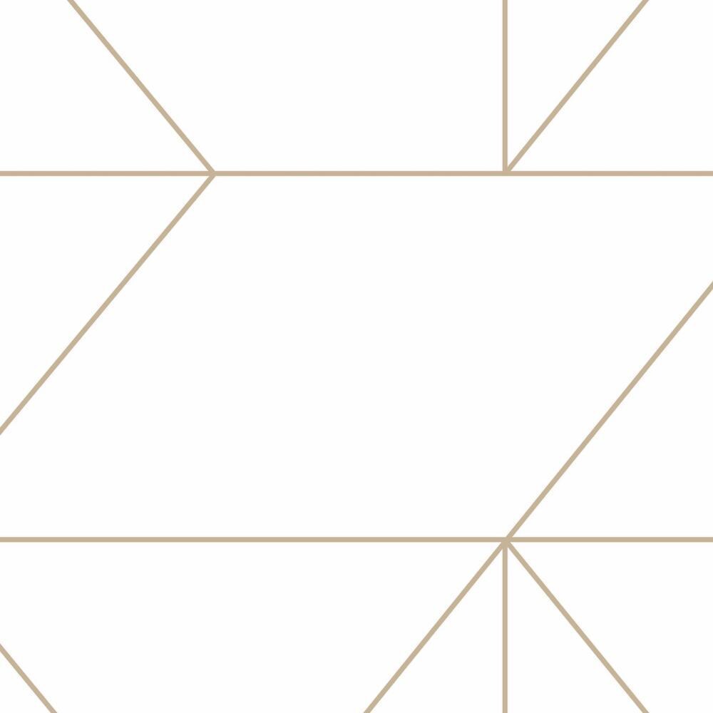 Graham & Brown 10300394 8-Inches Cream/Gold Vinyl Textured Geometric 0.6-Sq. Feet Unpasted Paste the wall Wallpaper Sample