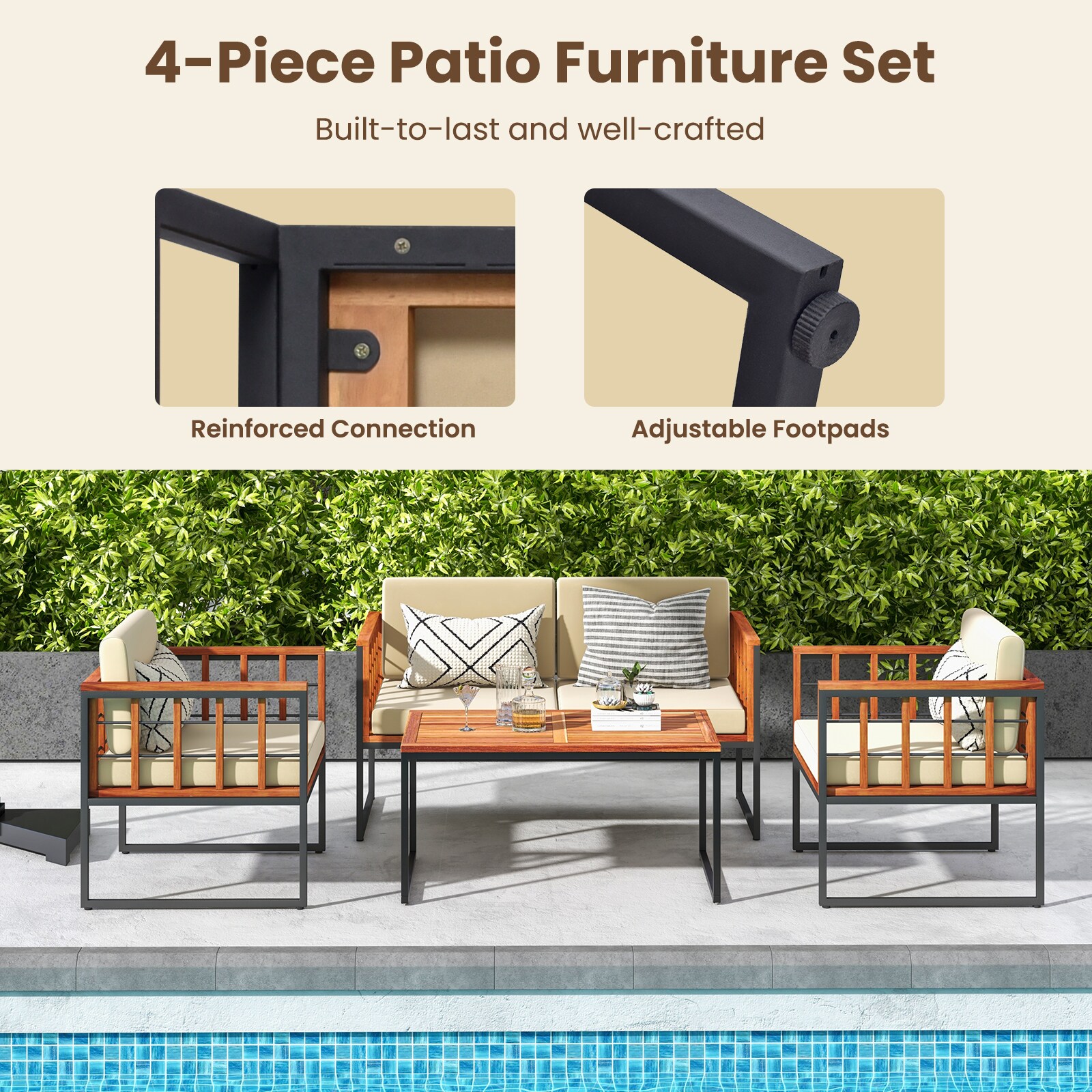 LIVIZA OUJ71664BN-X Patio-Conversation-Sets - View #6