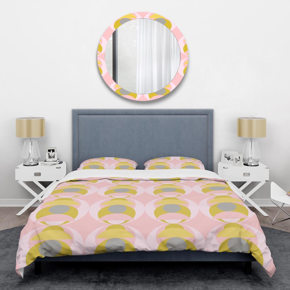Designart BED24360-K 3 -Piece Gold King Duvet cover Set