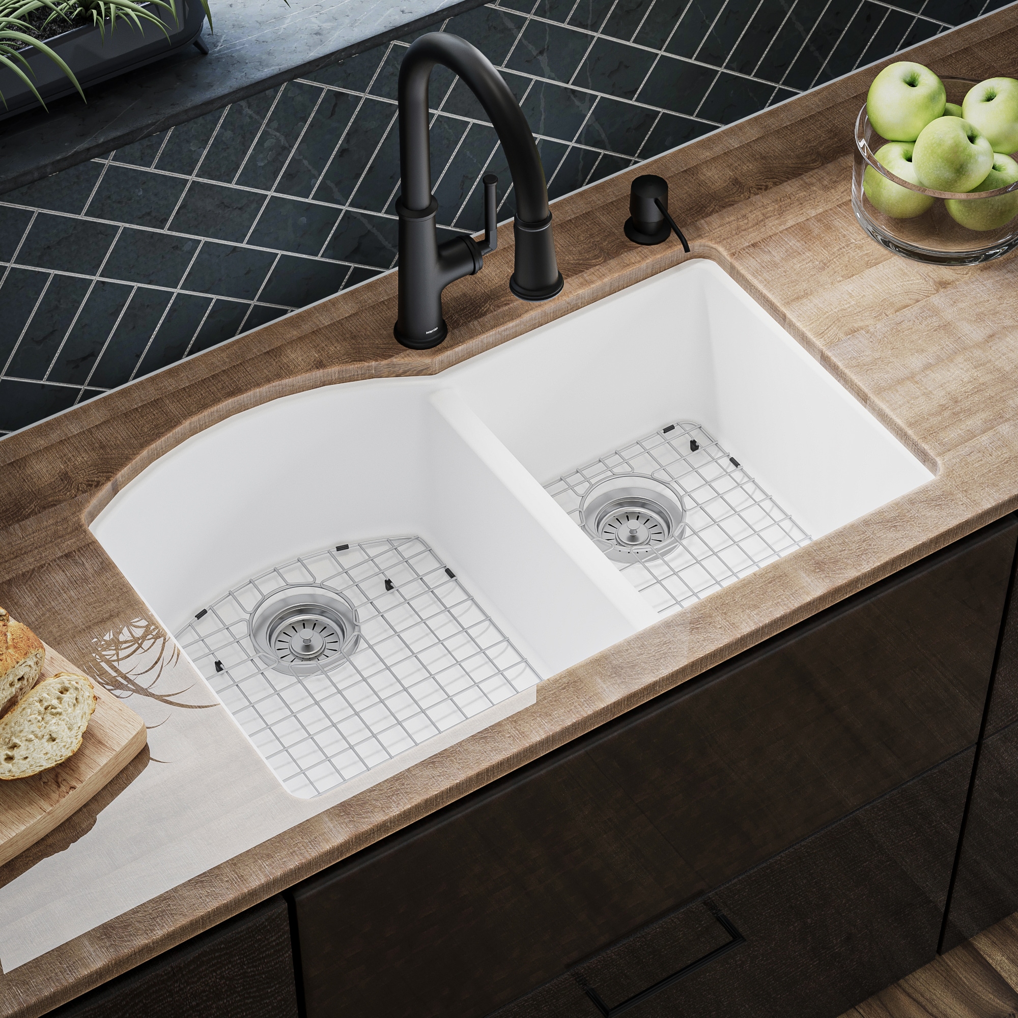 Karran QU-610-WH-PK1 Kitchen-Sinks - View #4