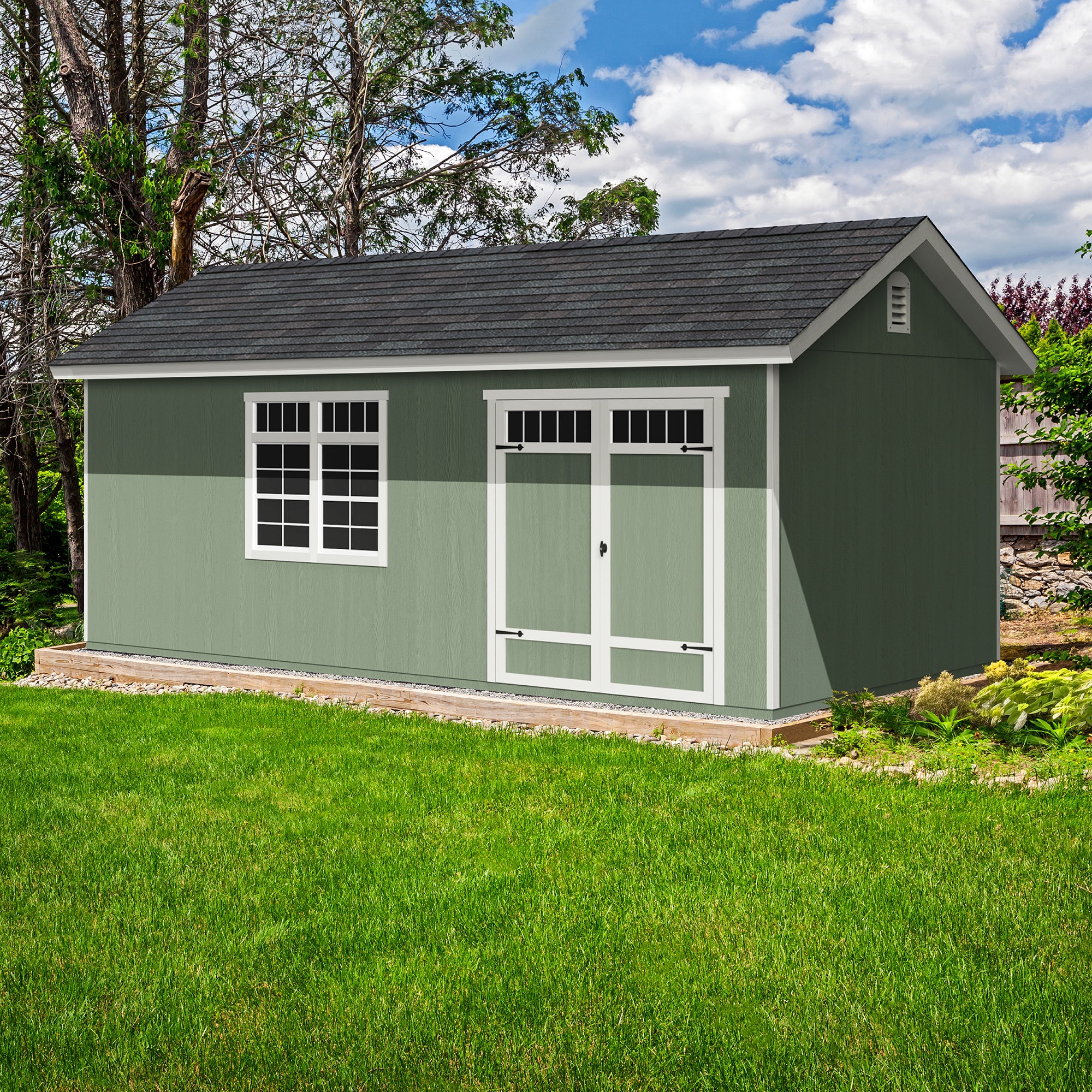 Heartland Kennedale 20-ft x 12-ft Gable Style Wood Outdoor Storage Shed ...